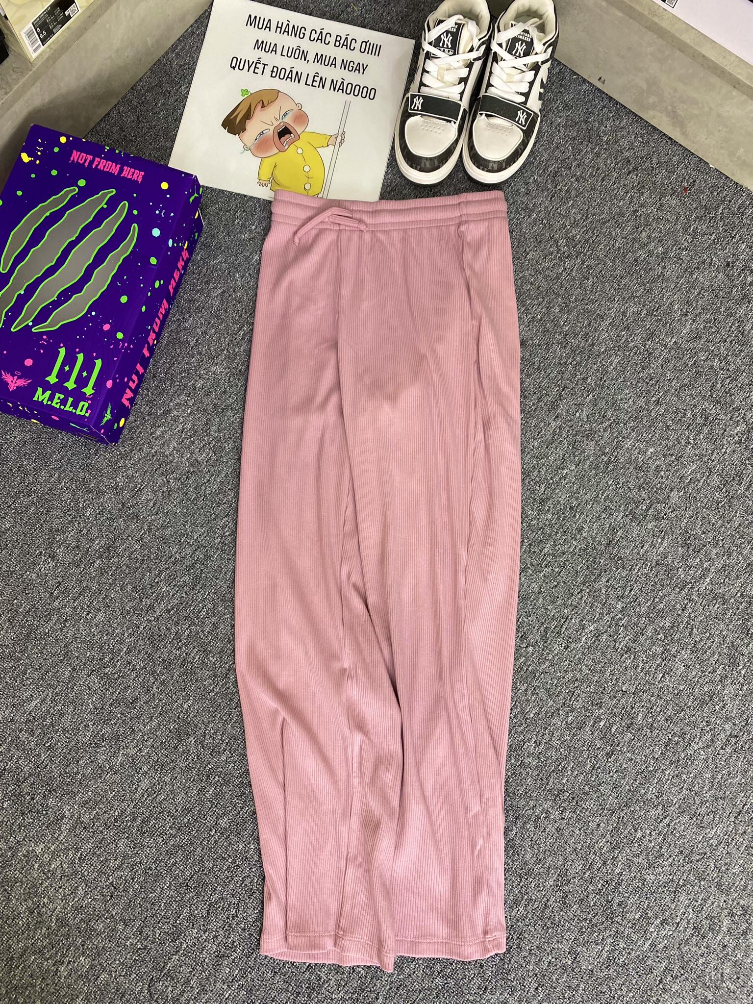 QUẦN DÀI CHÍNH HÃNG - Quần GAP Thun Nhung Tăm Women Pink - GAP1966