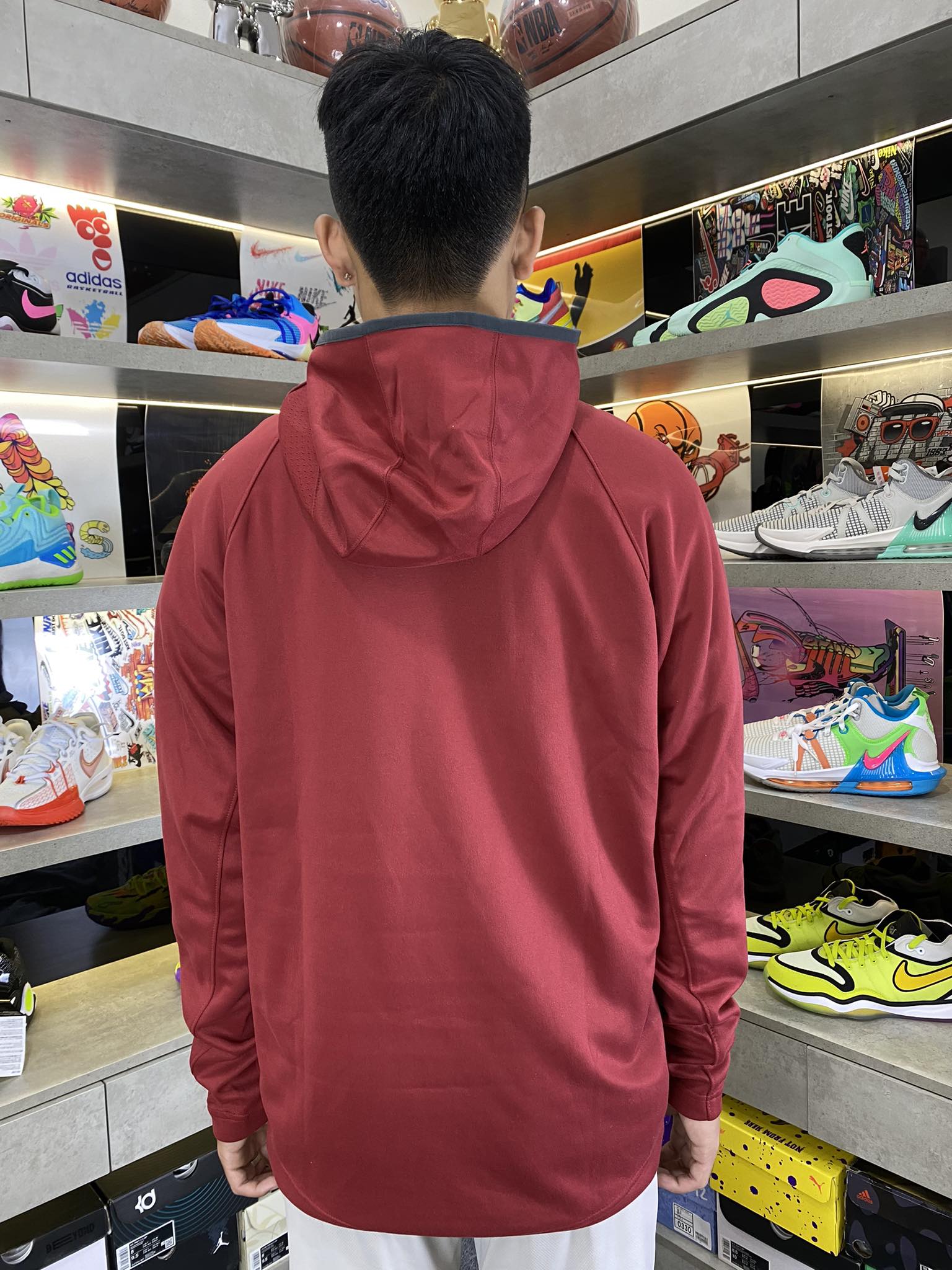 Áo Hoodie Chính Hãng - Nike Men's WSU Basketball 'Red' - AHD-613