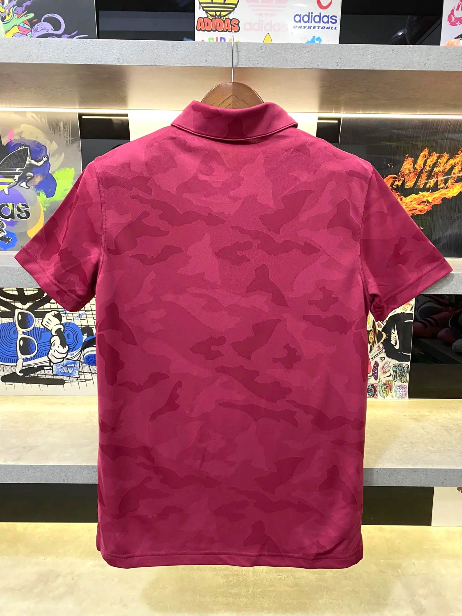 Áo Polo Chính Hãng - Nike Club Logo Football Màu Hồng Camo - CLF-01