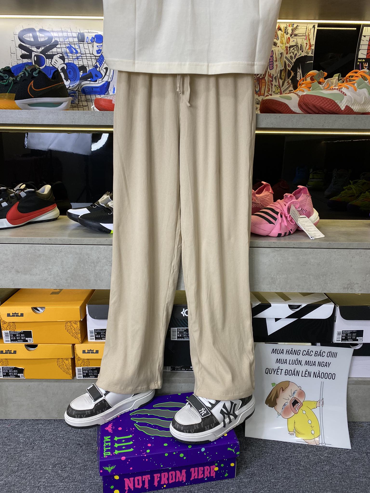 QUẦN DÀI CHÍNH HÃNG - Quần GAP Thun Nhung Tăm Women Be - GAP1968