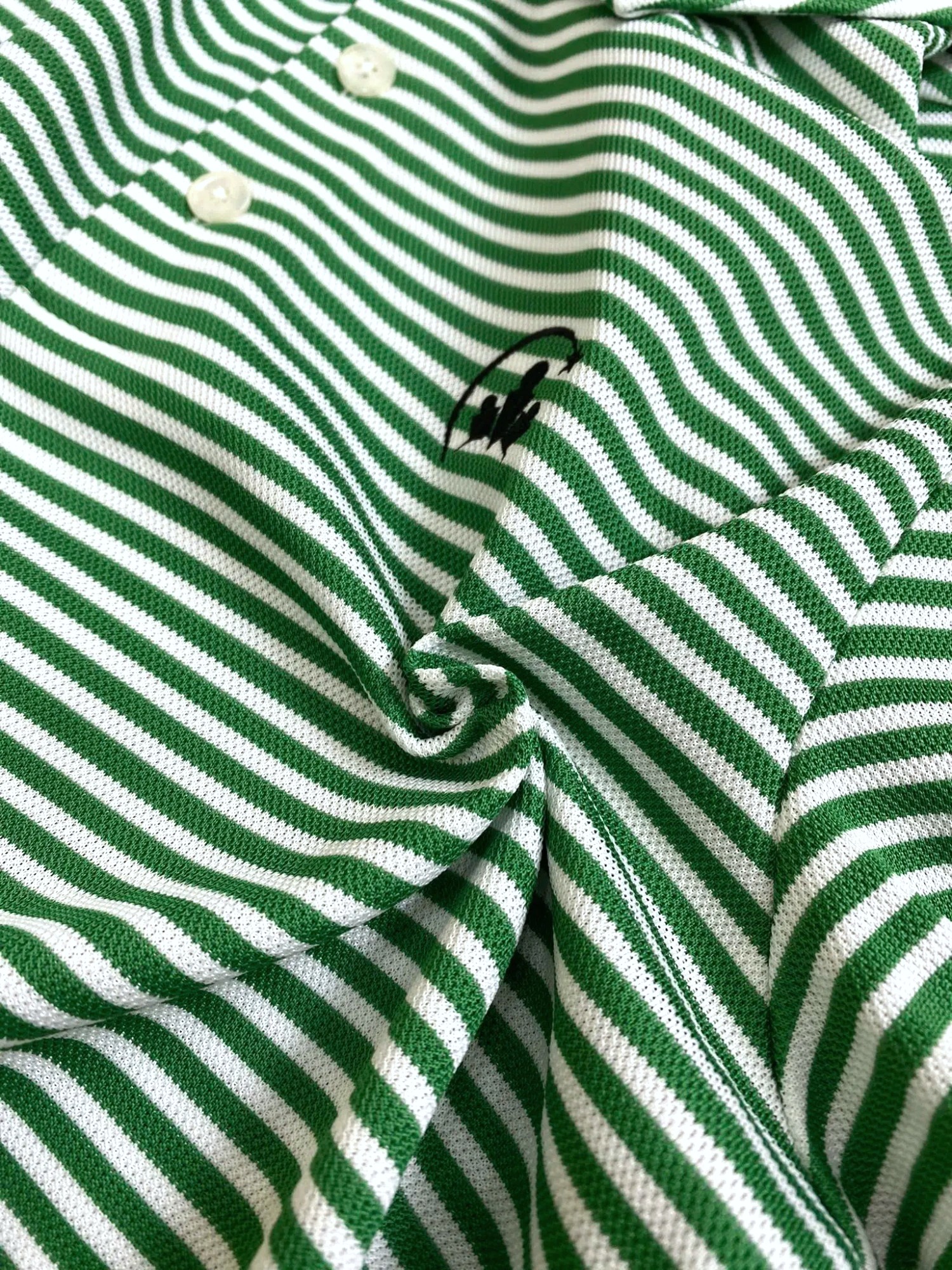 Áo Polo Chính Hãng - Nike Club Moon Star Three Kẻ Xanh - PMS02