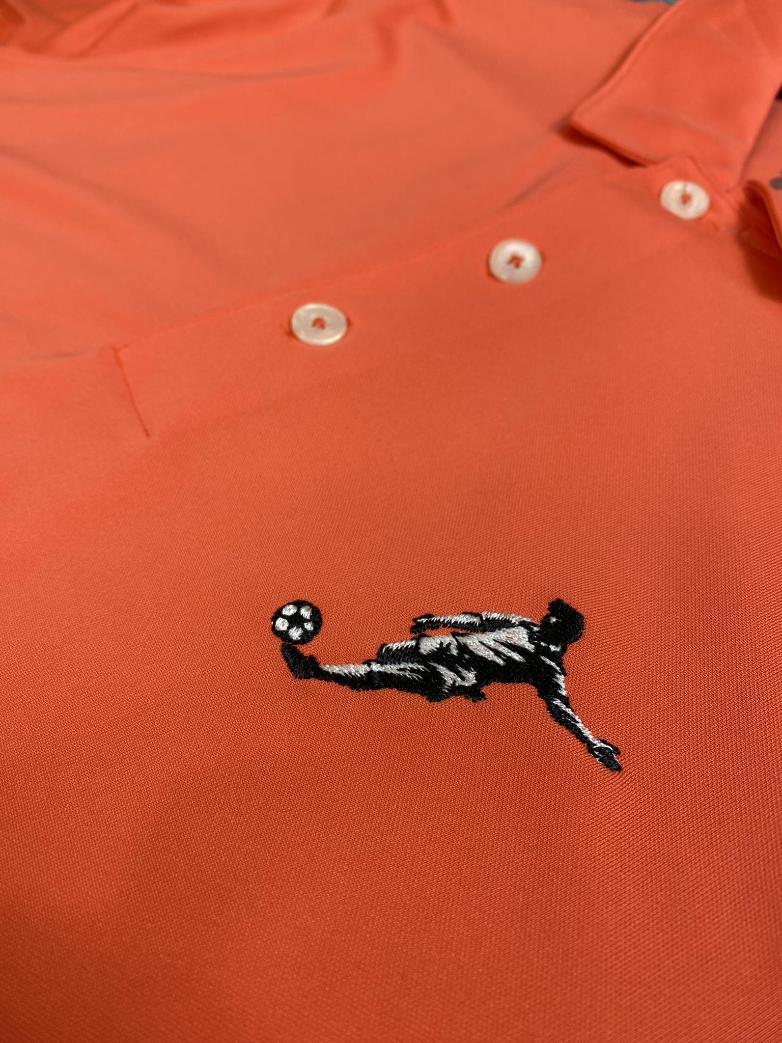 Áo Polo Chính Hãng - Nike Club Logo Football Cam Cháy - PNF-020