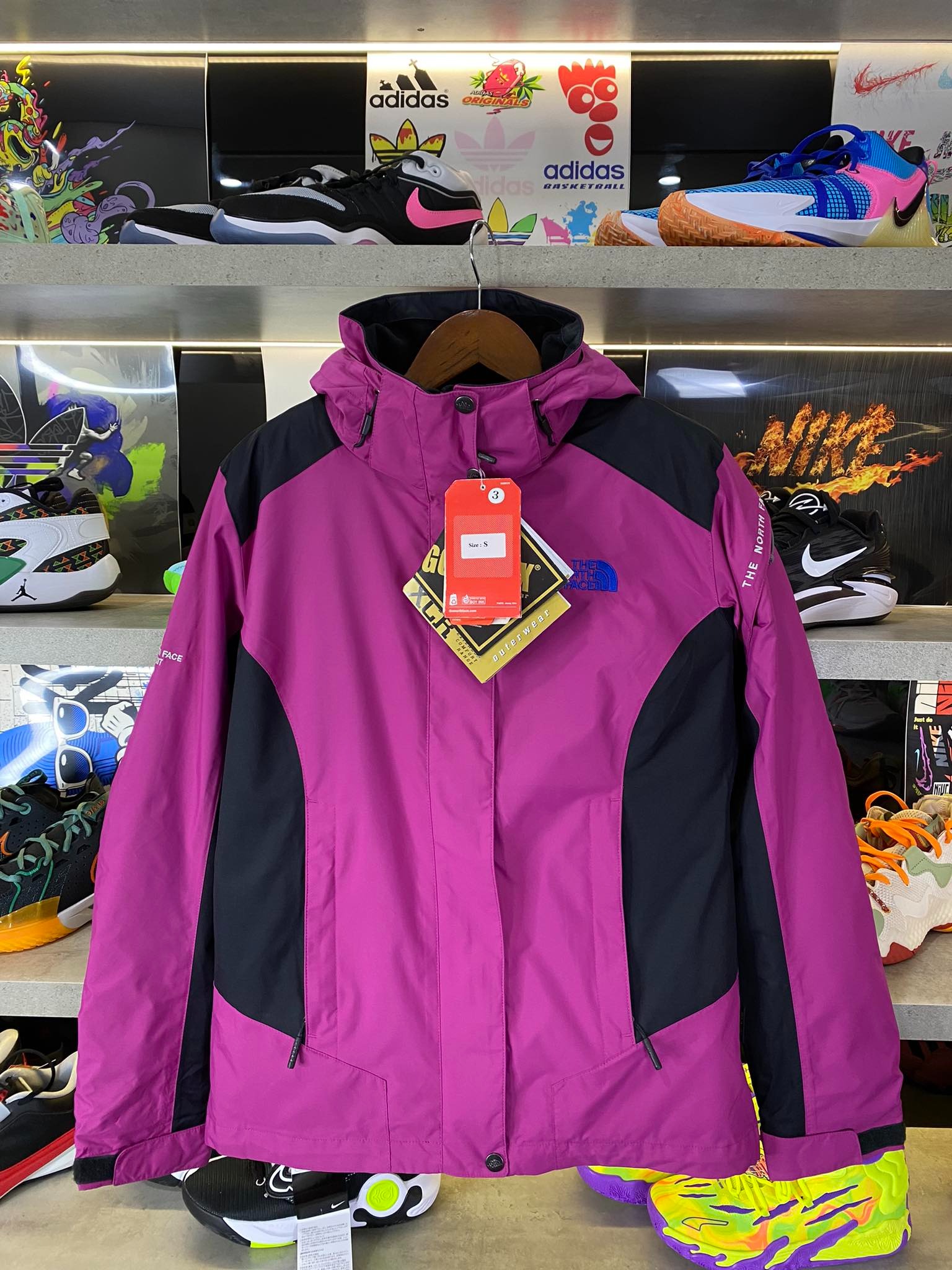 Áo Khoác Chính Hãng - The North Face Gore - Tex Tím Logo Xanh - AKTNF-06