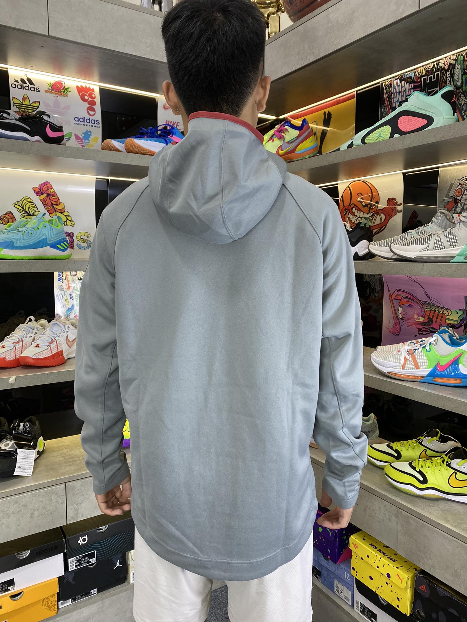Áo Hoodie Chính Hãng - Nike Alabama Crimson Tide Basketball Men ''Grey'' - HD0010