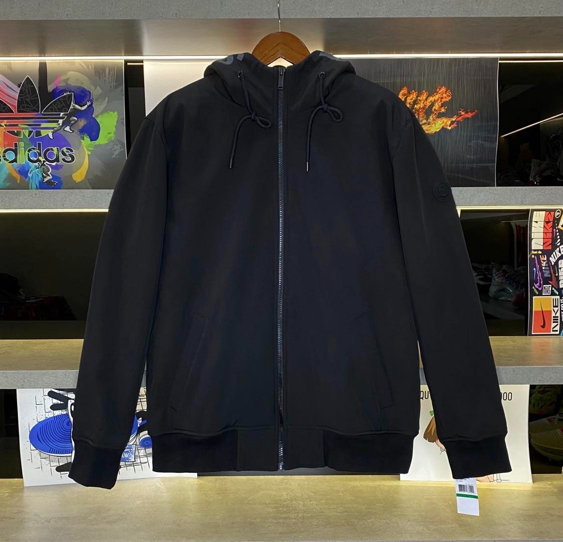 Áo Khoác Chính Hãng - Áo Khoác Lông Michael Kors Black Logo Tròn - M23652RS-02