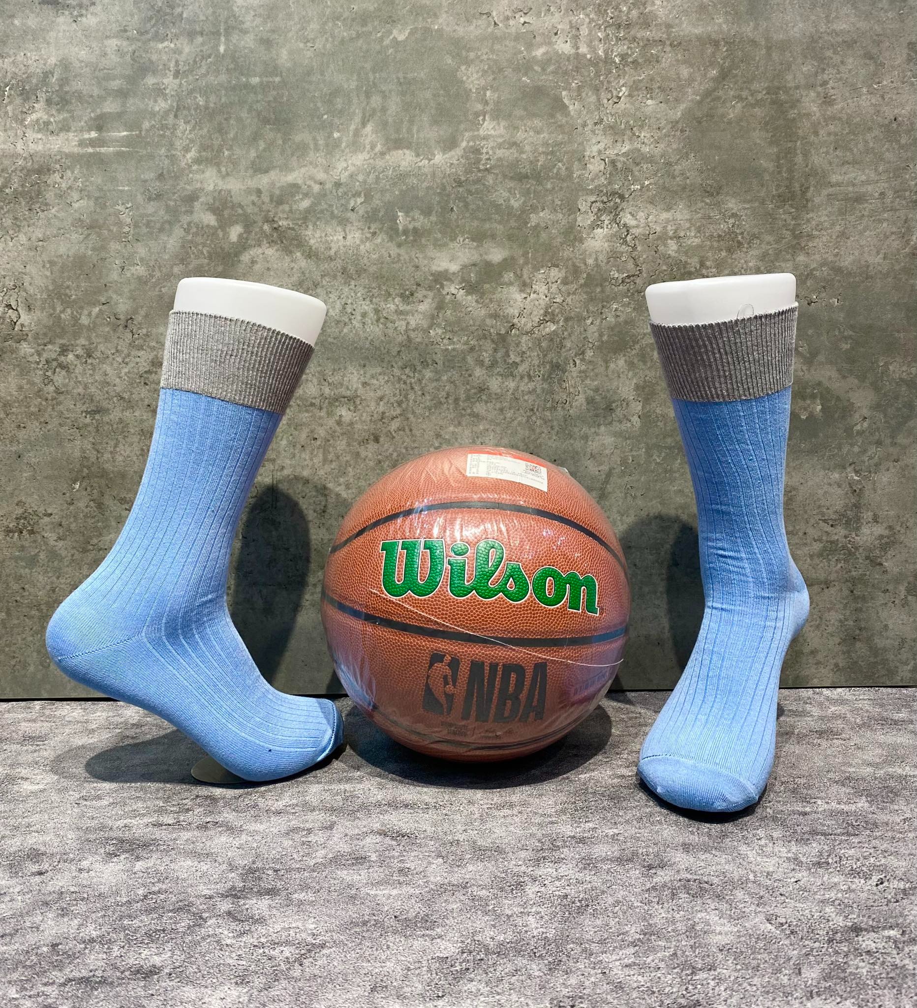 Phụ Kiện Chính Hãng - Tất Uniqlo Heattech Color Block Socks 'Xanh Nhạt' (5 đôi/pack ) - TUQ-013