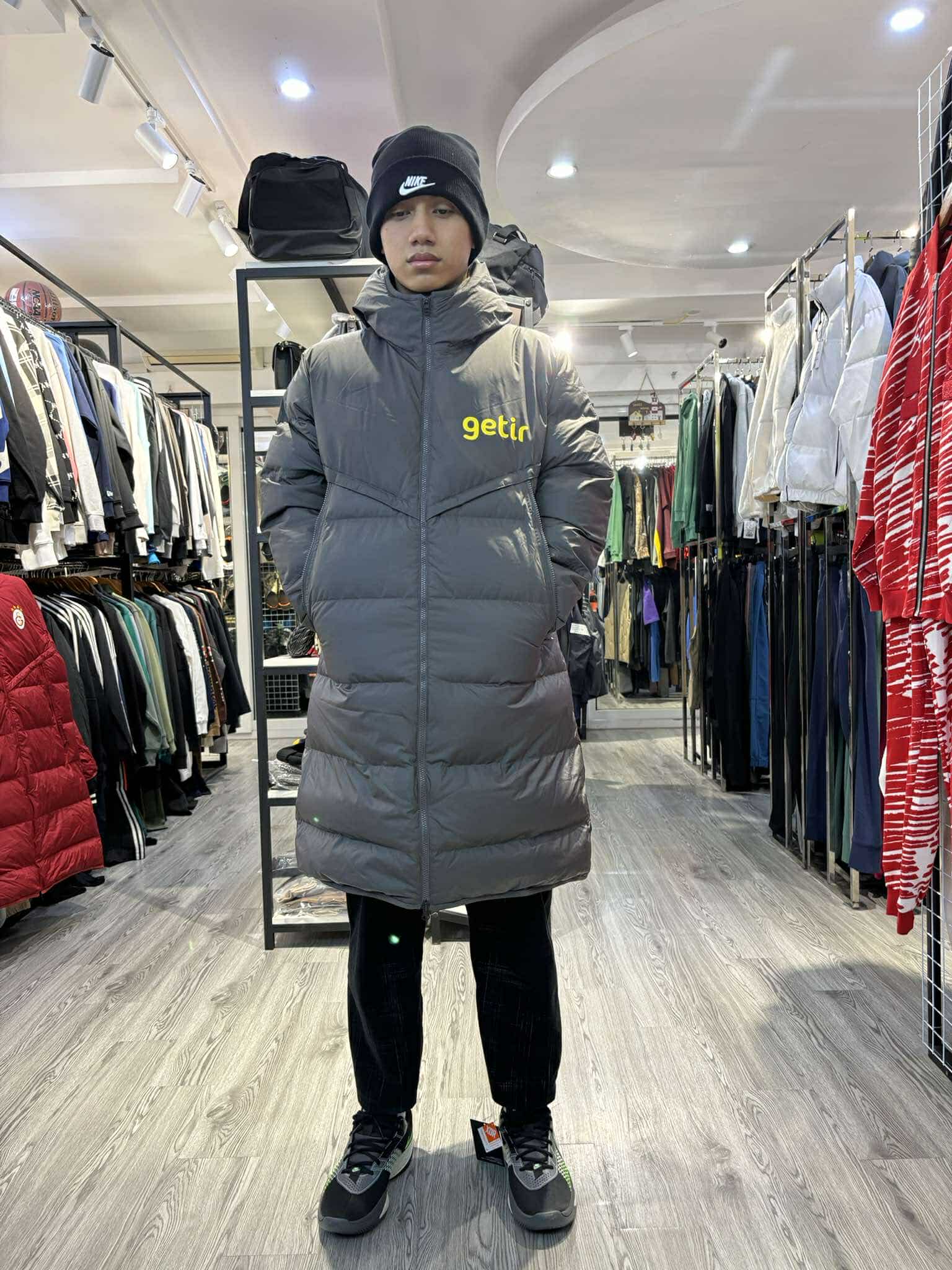 Áo Khoác Chính Hãng - Áo Khoác Nike Lông Vũ LFC Paddded Strike Jacket logo đen ''Black''- DQ0902AC