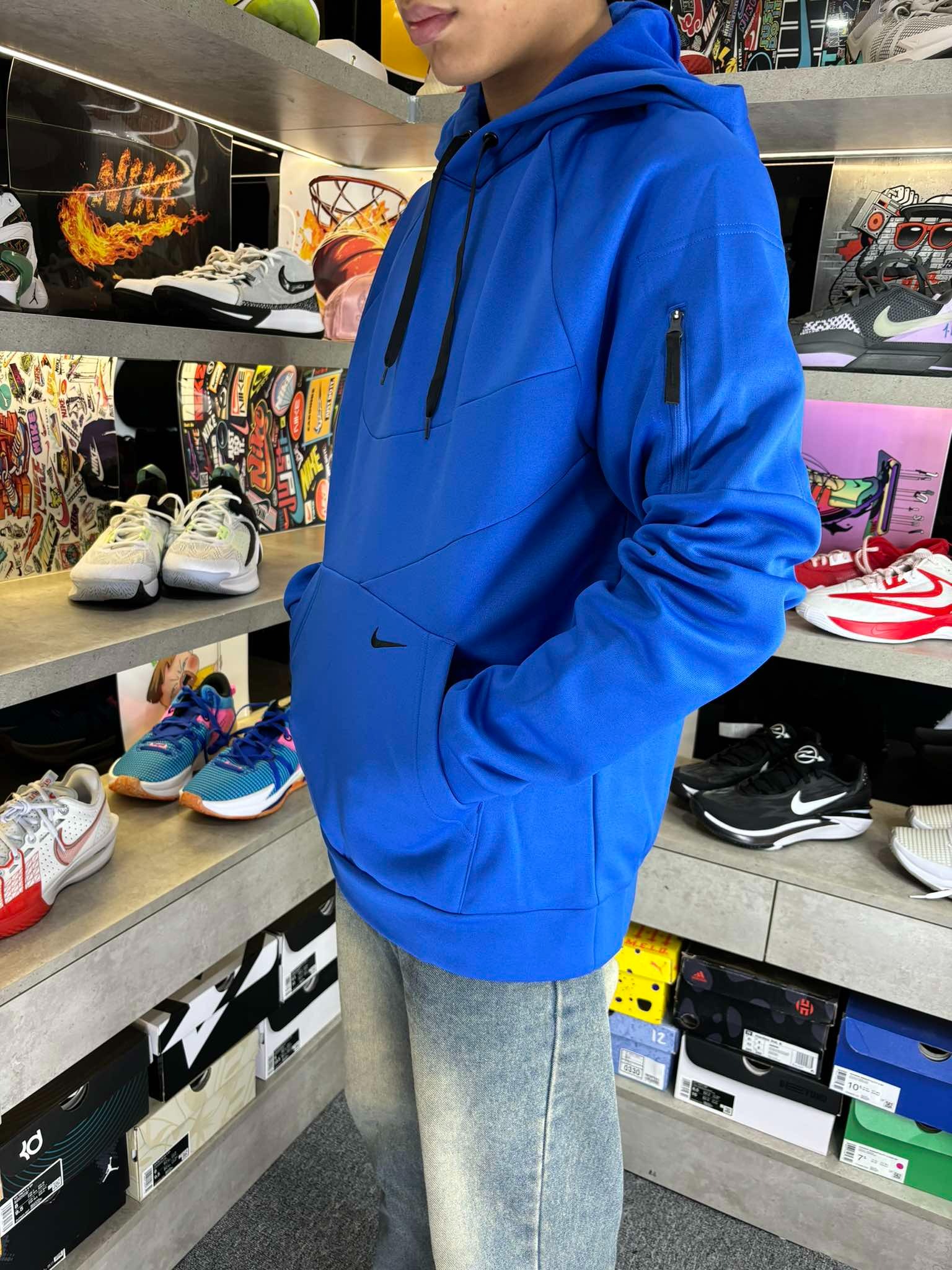 Áo Hoodie Chính Hãng - Nike Therma Fleece Pullover Swoosh Hoodie 'Blue' - DQ5401-480