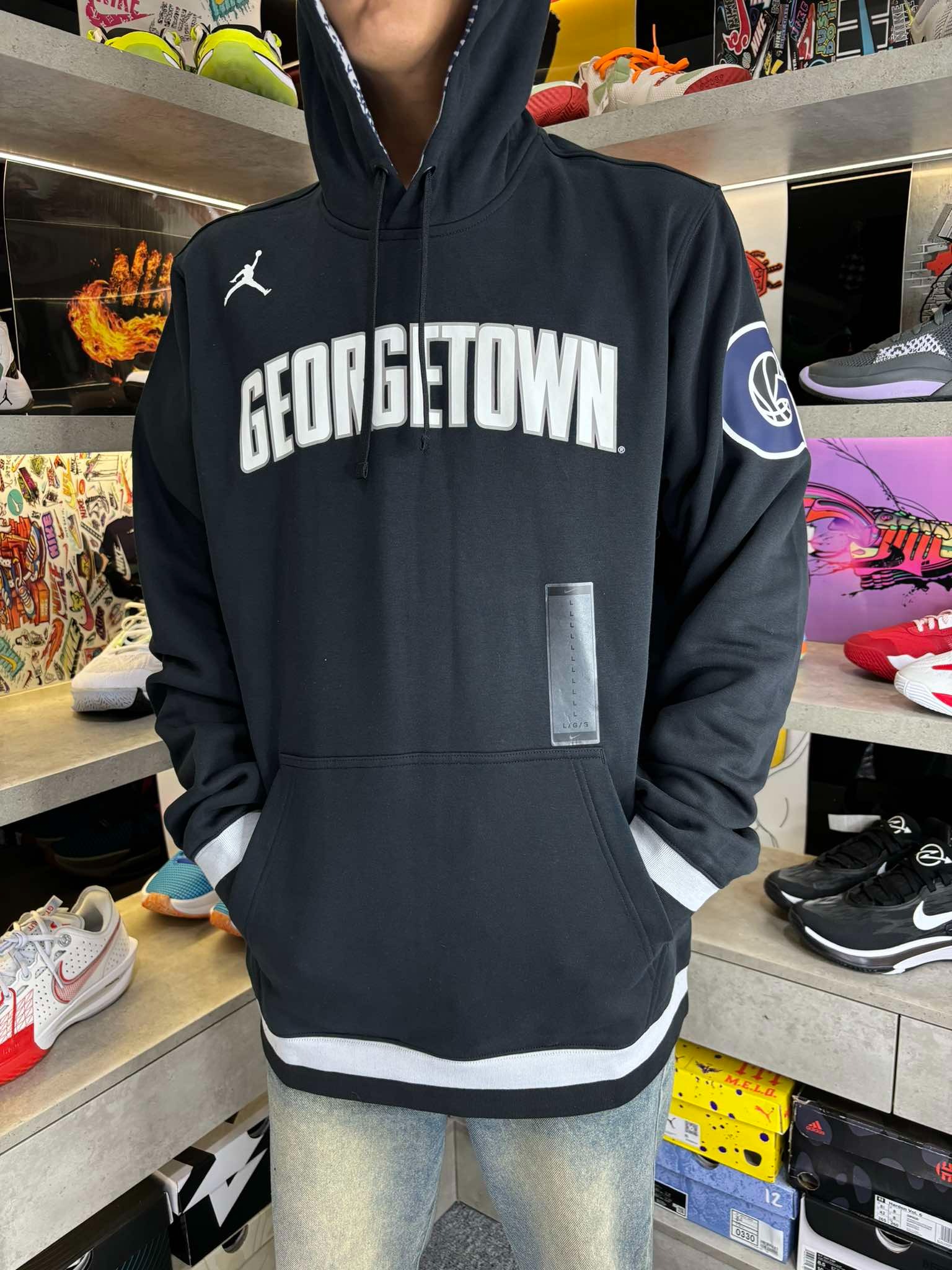 Áo Hoodie Chính Hãng - Jordan Georgetown Hoyas Retro Club Fleece Pullover Hoodie 'Blaclk' - CV7815-010