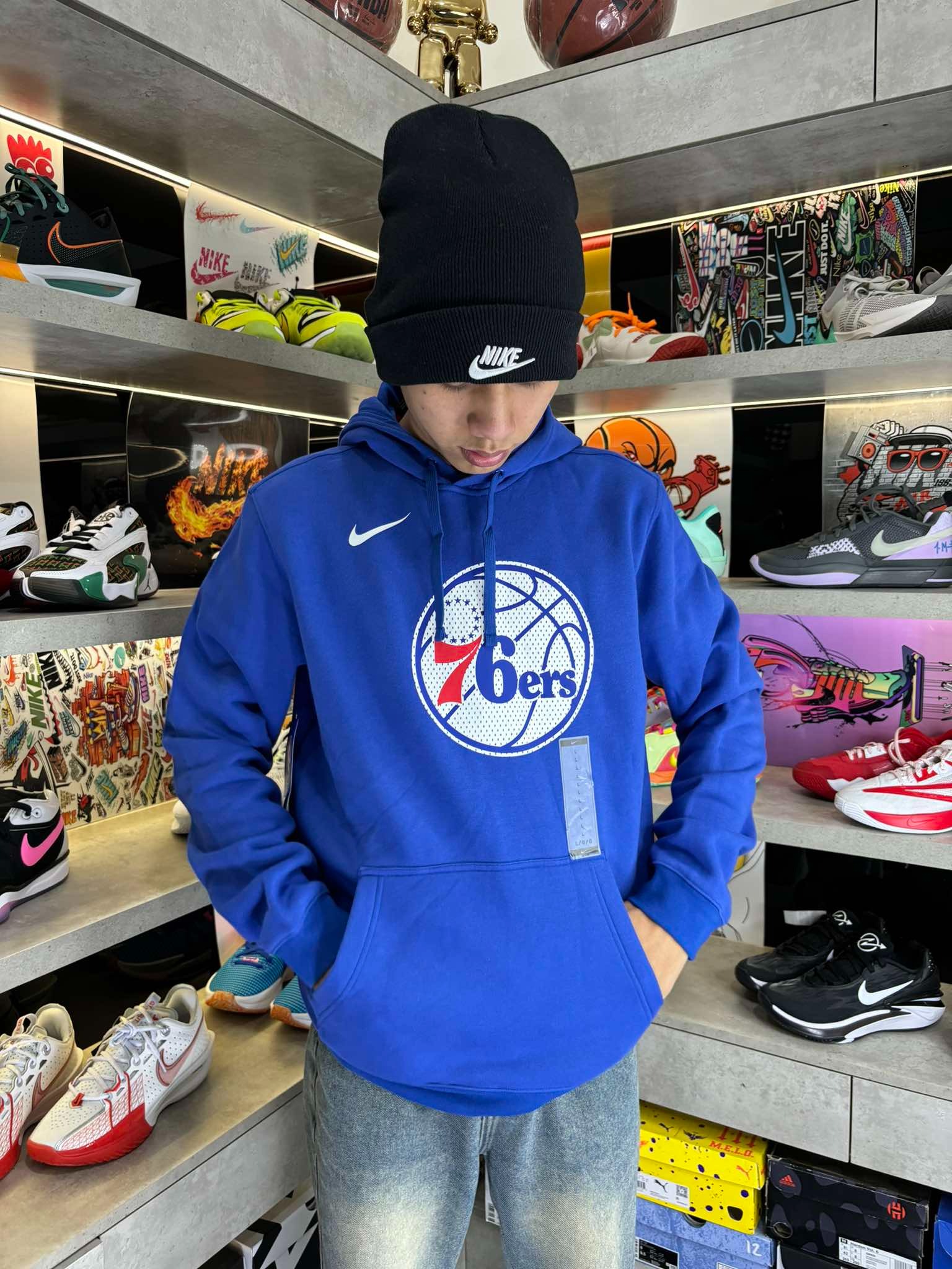 Áo Hoodie Chính Hãng - Nike Philadelphia 76ers Hoody Rush 'Blue' - AV0359-495