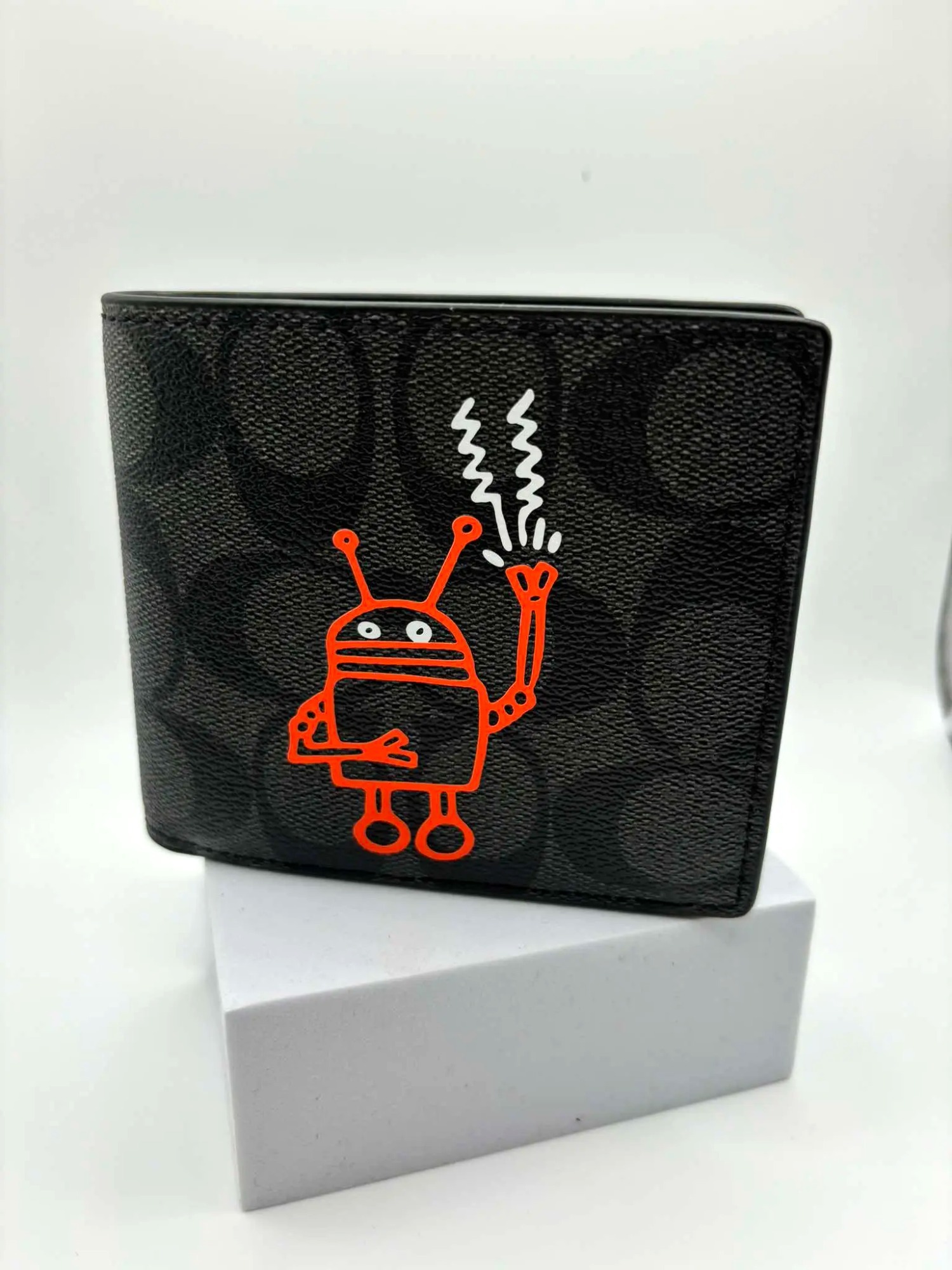 Phụ Kiện Chính Hãng - Sét Ví & Card Holder Coach 2in1 Robot 'Black' - VC28