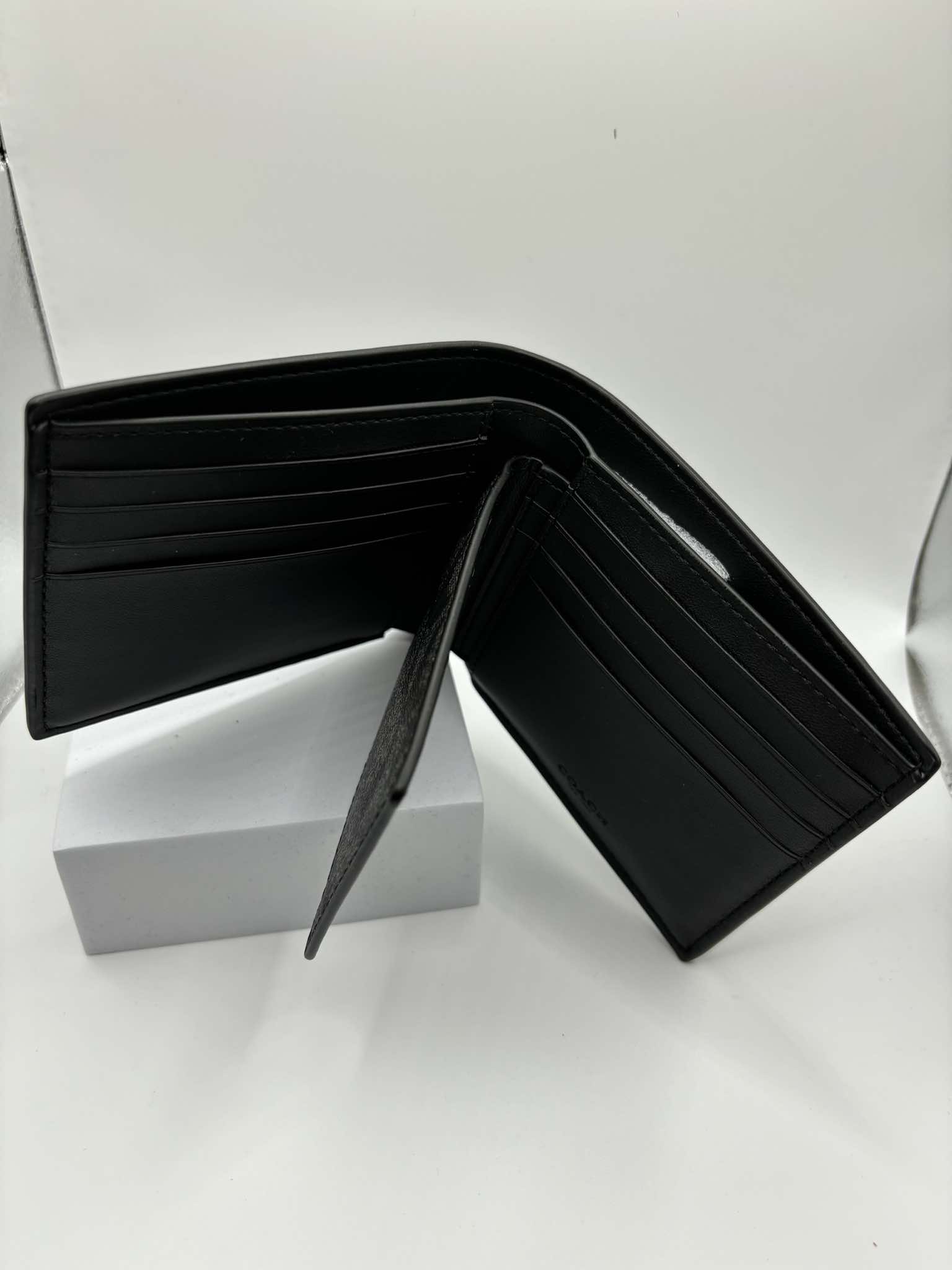 Phụ Kiện Chính Hãng - Sét Ví & Card Holder Coach 2in1 Robot 'Black' - VC28