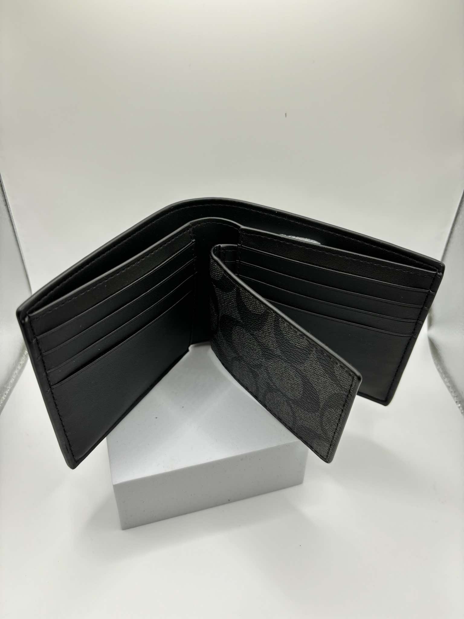 Phụ Kiện Chính Hãng - Sét Ví & Card Holder Coach 2in1 Robot 'Black' - VC28