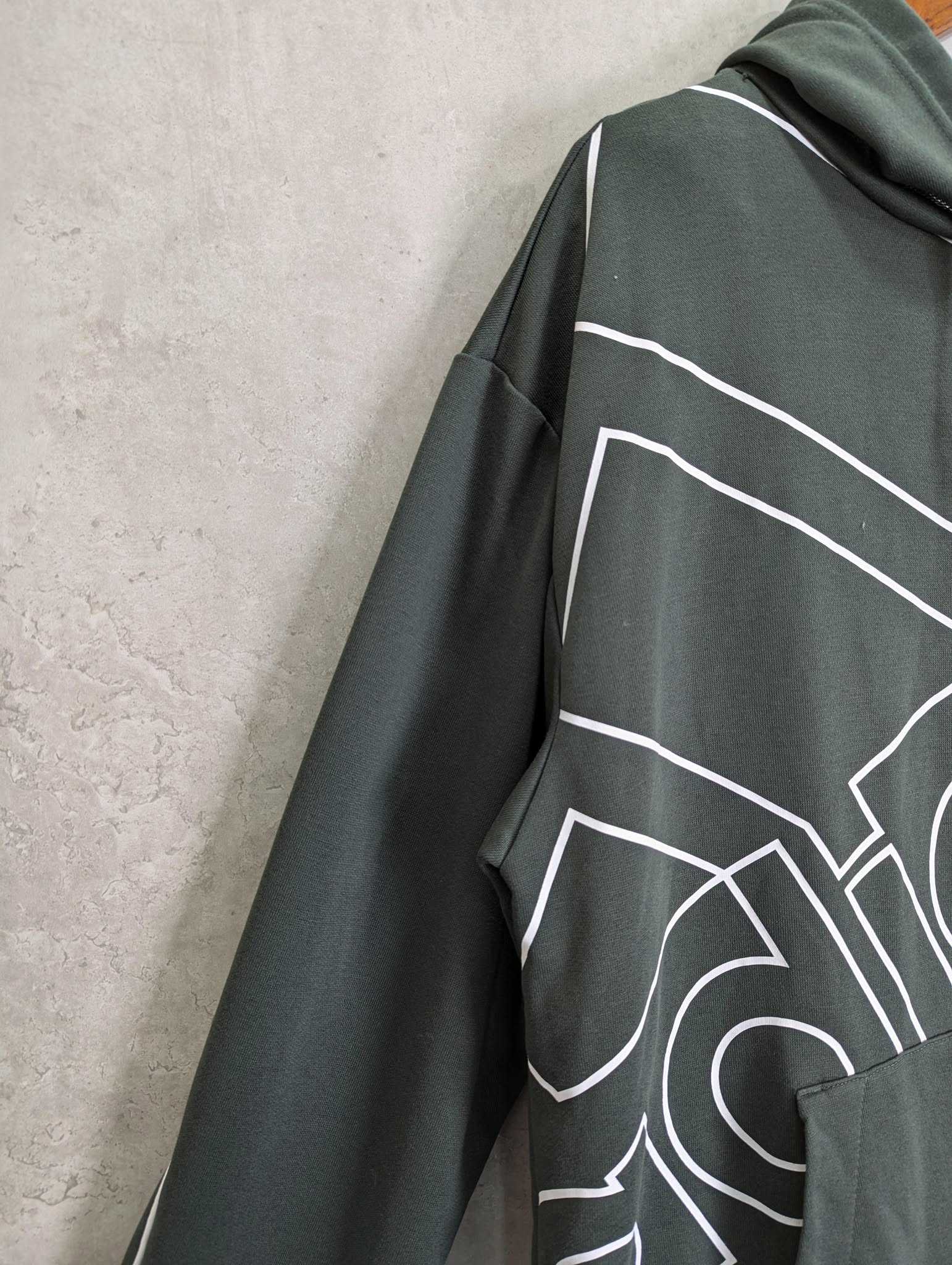 Áo Hoodie Chính Hãng - Adidas Sudadera Con Capucha Giant Logo '' Olive'' - GK9369-395