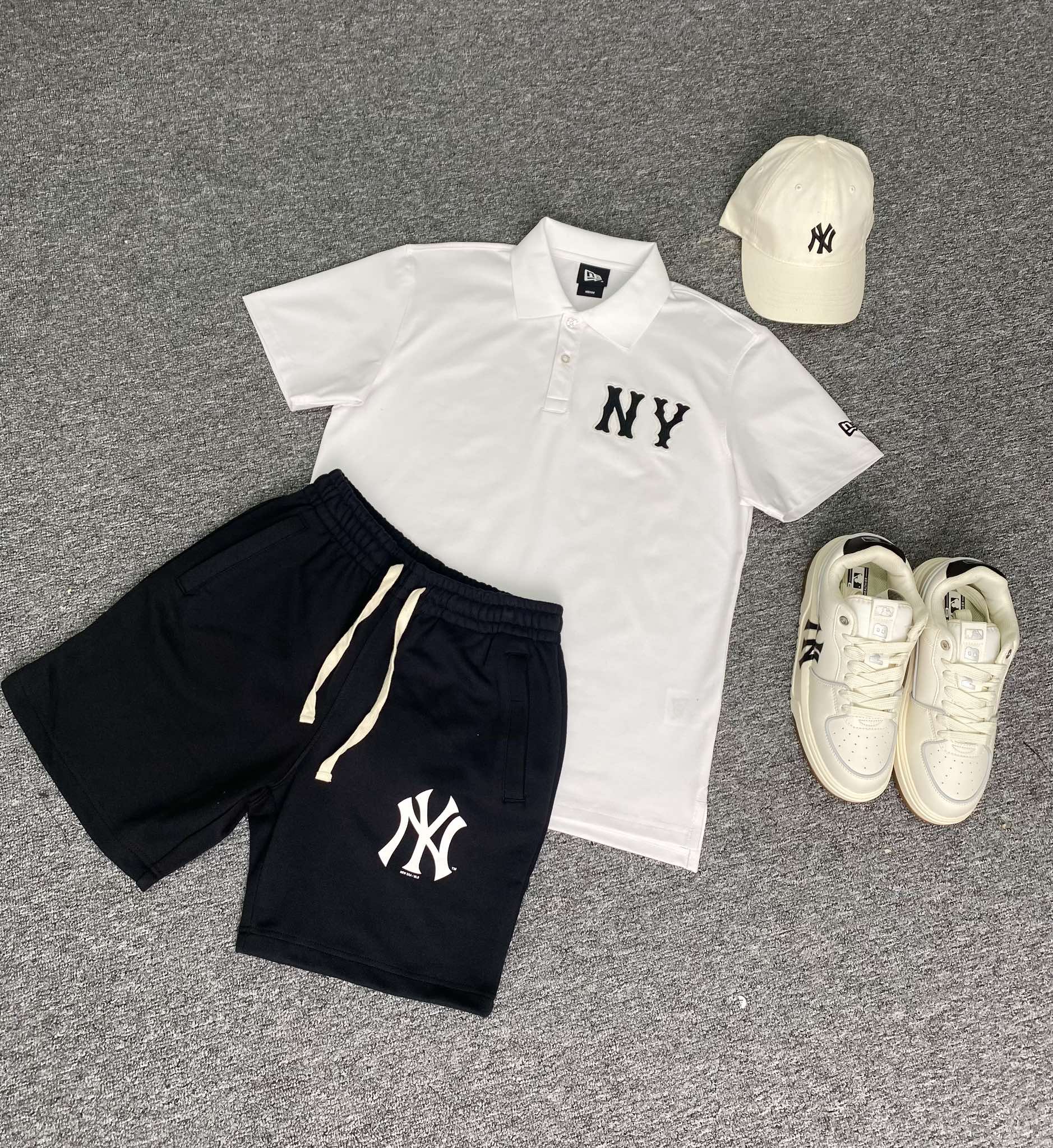 QUẦN SHORTS CHÍNH HÃNG - Newera logo NY New York Yankees Black - 12727837