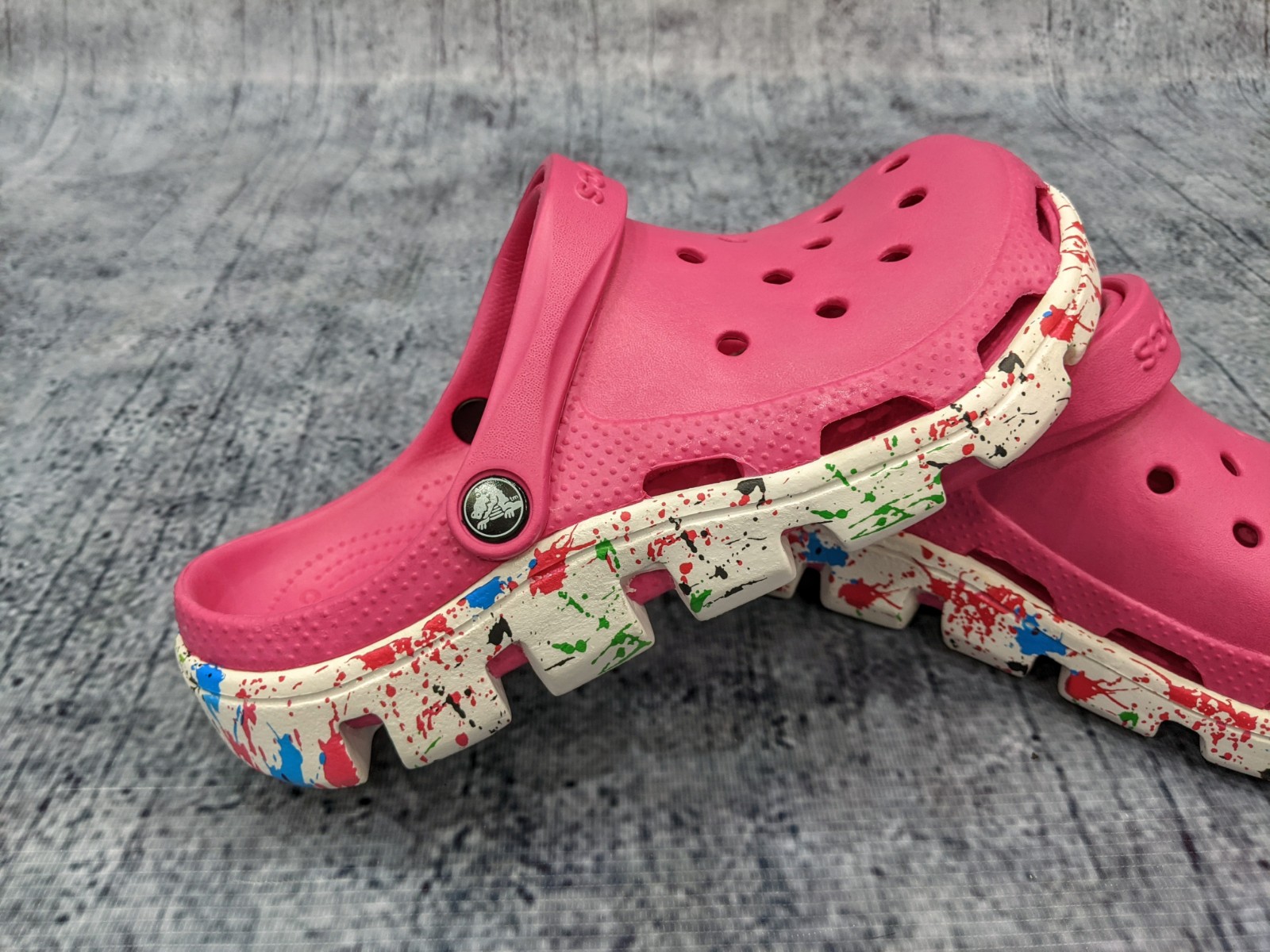 Dép Sục Nữ Crocs Duet Sport Clog 'Dark Pink' - CROC-091