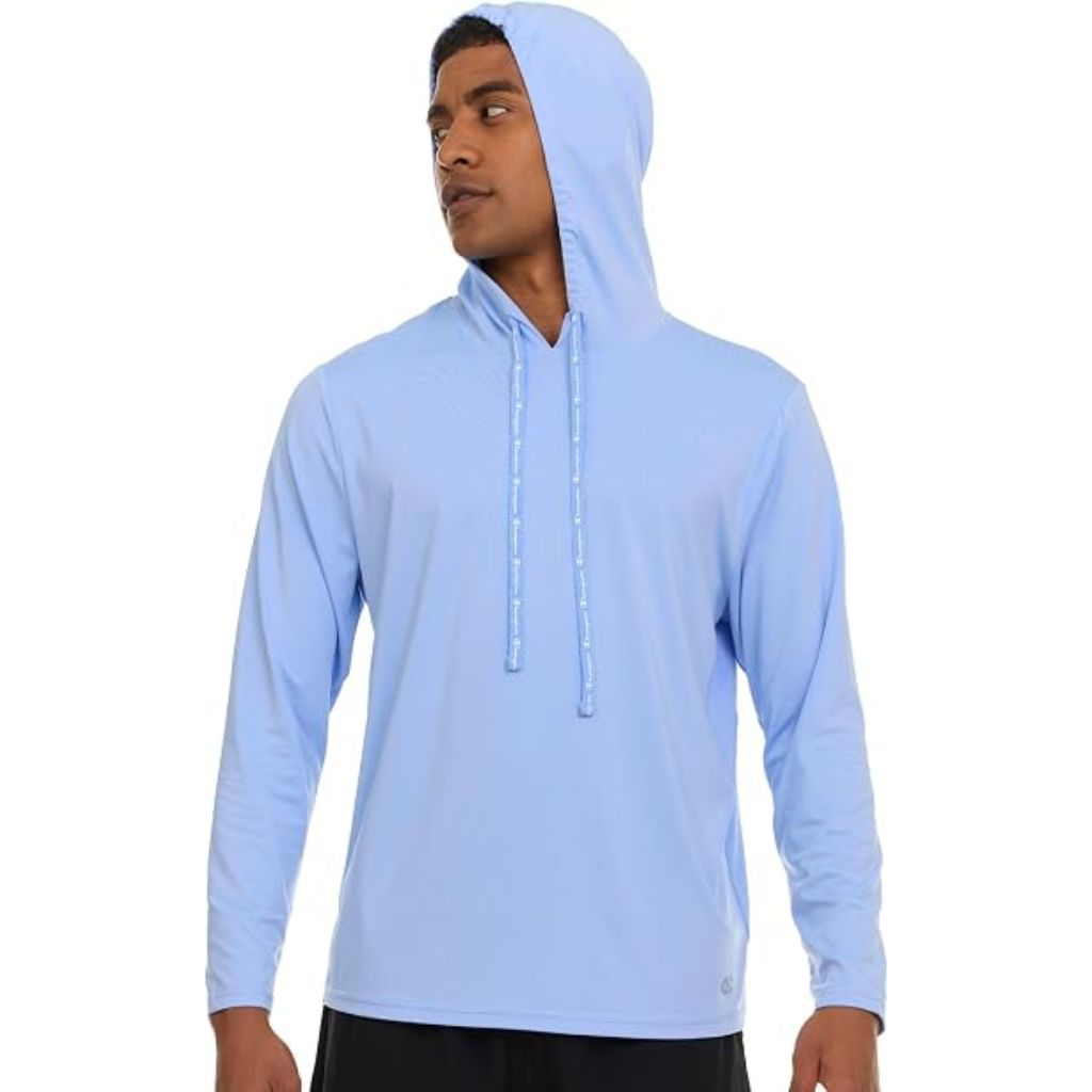 Áo Hoodie Chính Hãng - Champion UV-Protection Hoodie “Light Blue” - B0F7HYP217