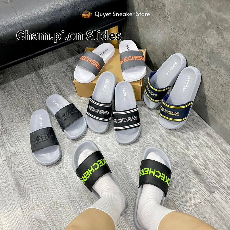 Dép Chính Hãng - Skechers Men Sport Casual Side Lines 2 Sandals 'Grey/Black' - 8790108-09