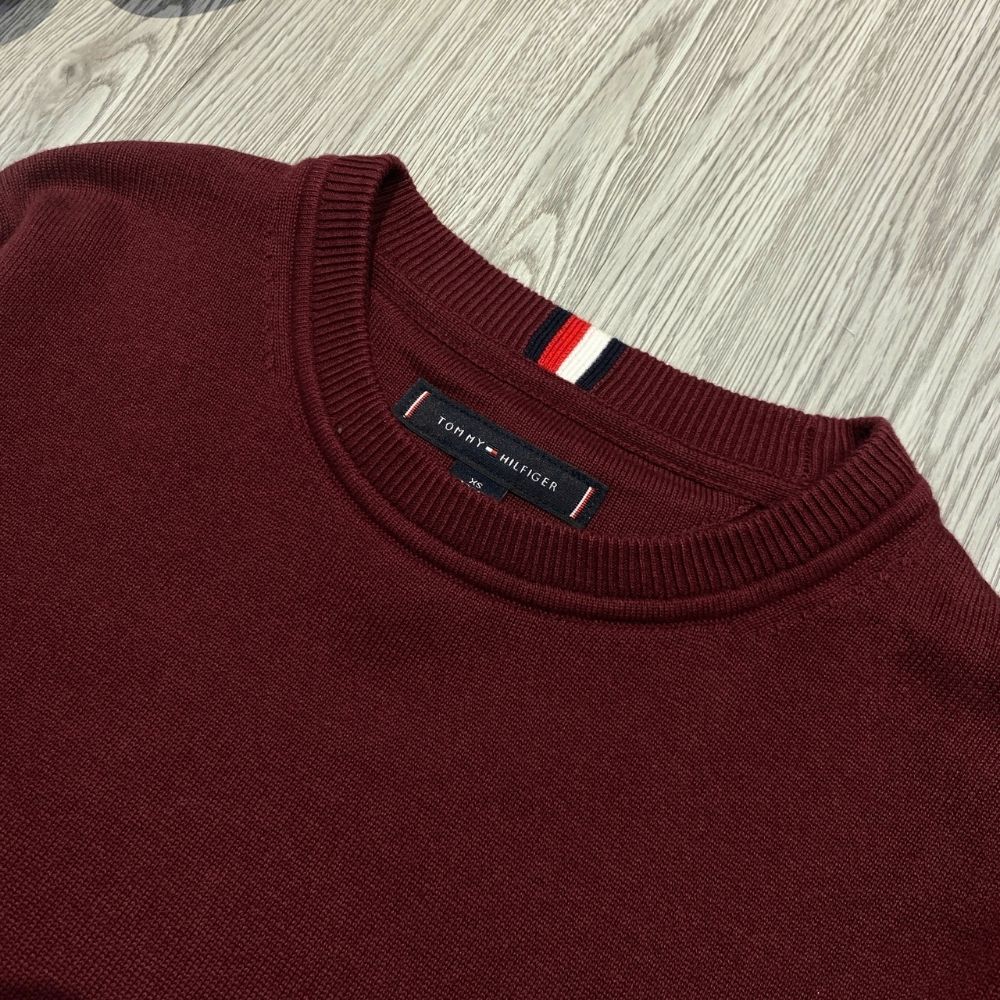 Áo Sweater Chính Hãng - Áo Len Tommy Hilfiger 'Dark Red' - 78J8222-07