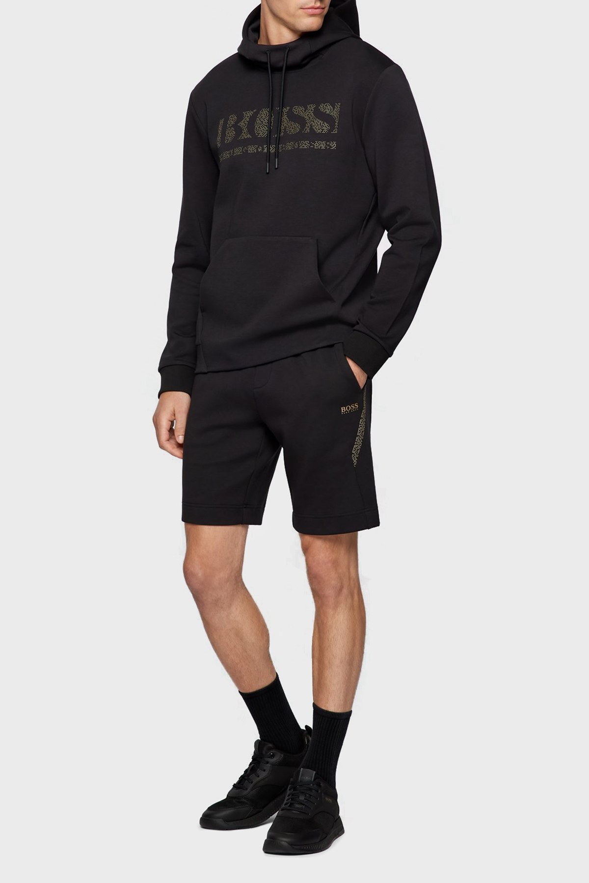 Áo Hoodie Nỉ Thun Hugo Boss Men's Soody 2 Black Logo