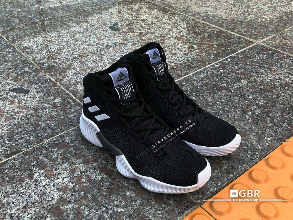 Giày Bóng Rổ Chính Hãng - Adidas Pro Bounce 2018 Black White - FW5746