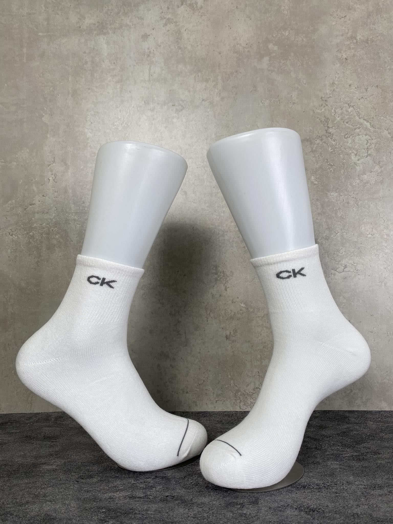 Phụ Kiện Chính Hãng - Calvin Klein Underwear MEN SHORT SOCK 'White' ( 5đôi/pack) - CK100-WH