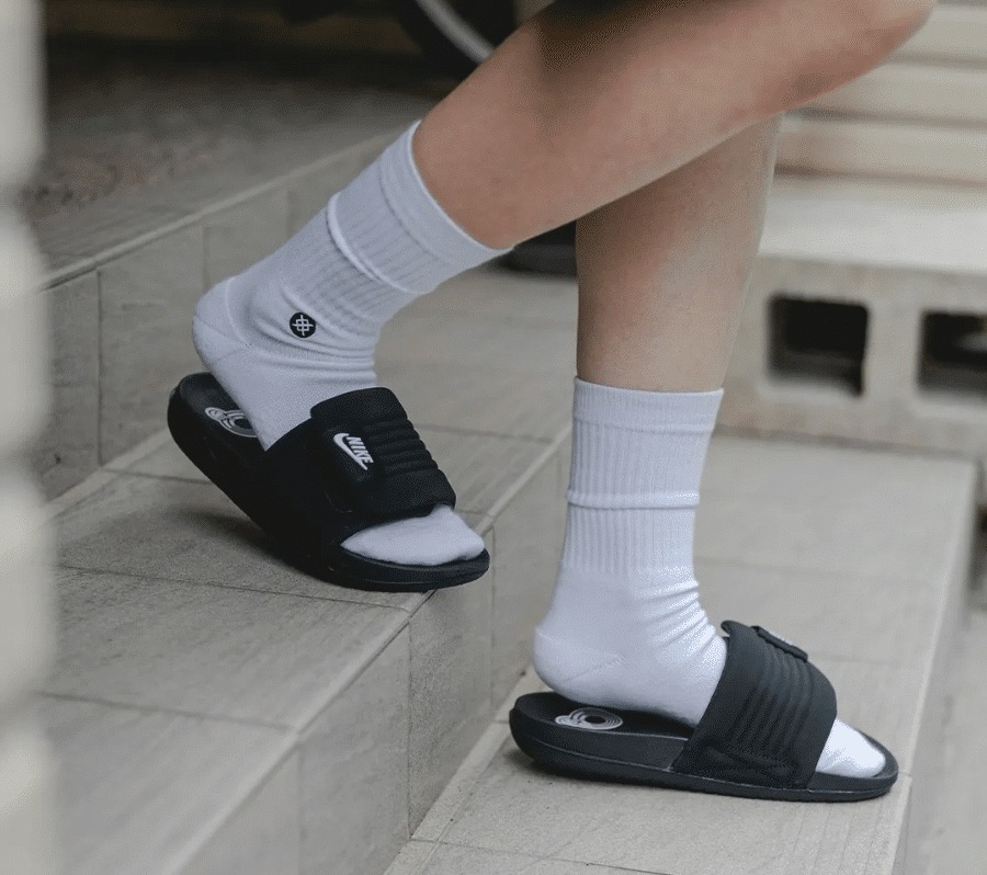 Dép Chính Hãng - Dép Nike Offcourt Adjust Slides '' Black/White '' - DQ9624-001