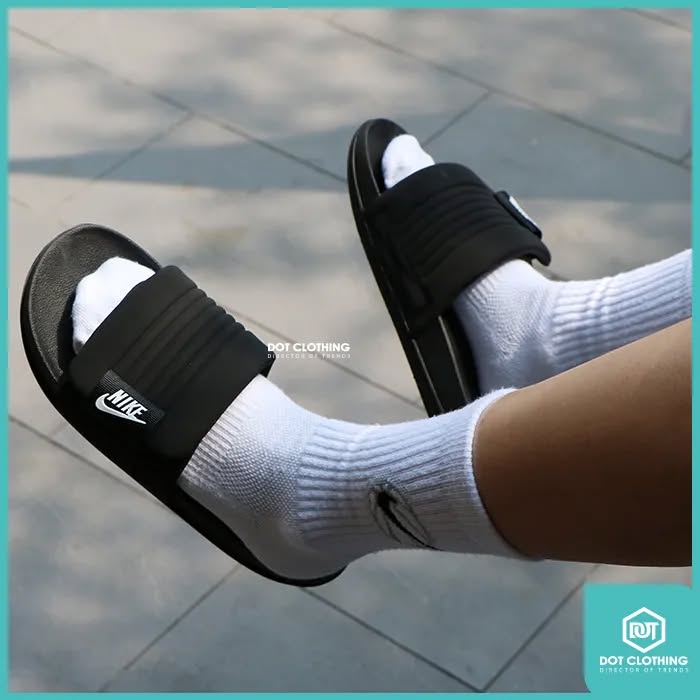 Dép Chính Hãng - Dép Nike Offcourt Adjust Slides '' Black/White '' - DQ9624-001