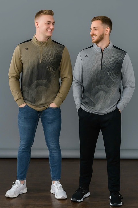 Áo Sweater Chính Hãng - JDX Oversized Half-zip High Neck 