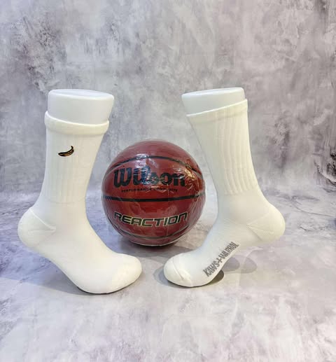 Phụ Kiện Chính Hãng - Tất Kaws Warhol Uniqlo Cream Blue Socks ( 2 đôi/Pack ) - 473504