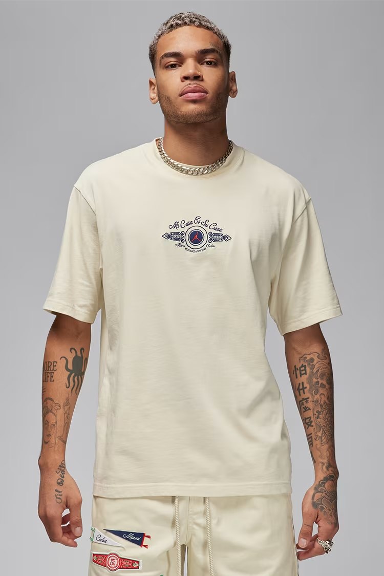 Áo Tshirts Chính Hãng - Air Jordan x SoleFly T-Shirt 'White' - FQ3802-203