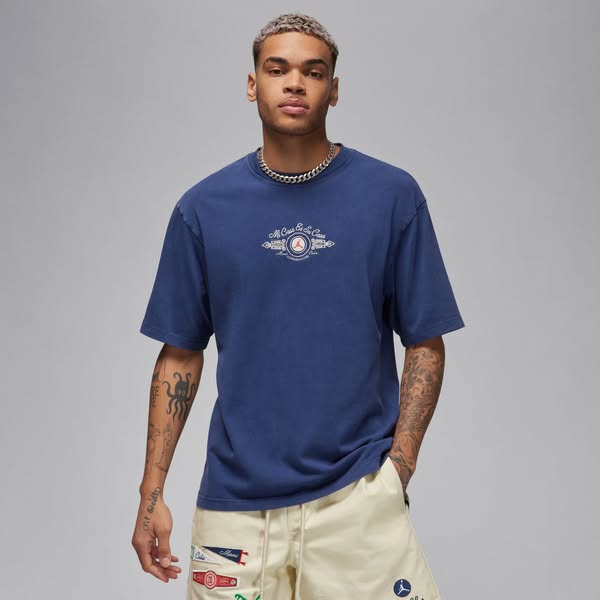 Áo Tshirts Chính Hãng - Air Jordan x SoleFly T-Shirt 'Blue' -  FQ3802-410