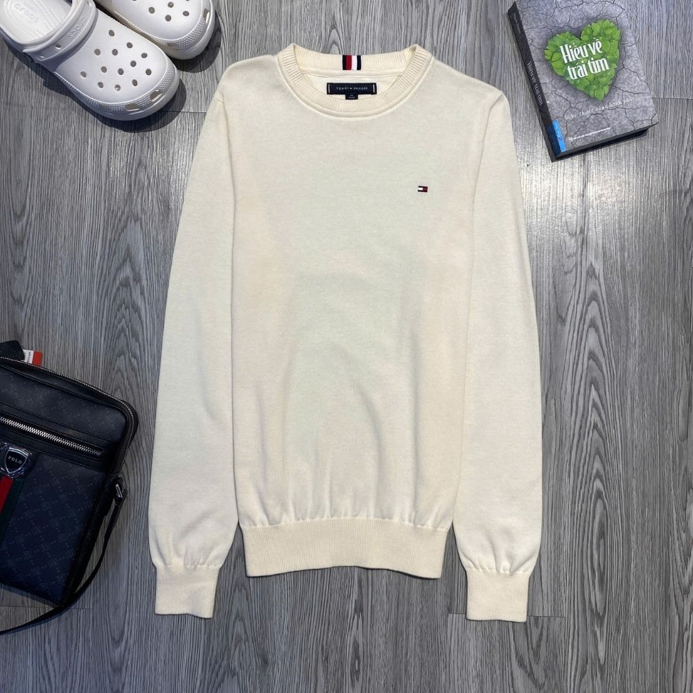 Áo Sweater Chính Hãng - Áo Len Tommy Hilfiger 'Light Begie' - 78J8222-13