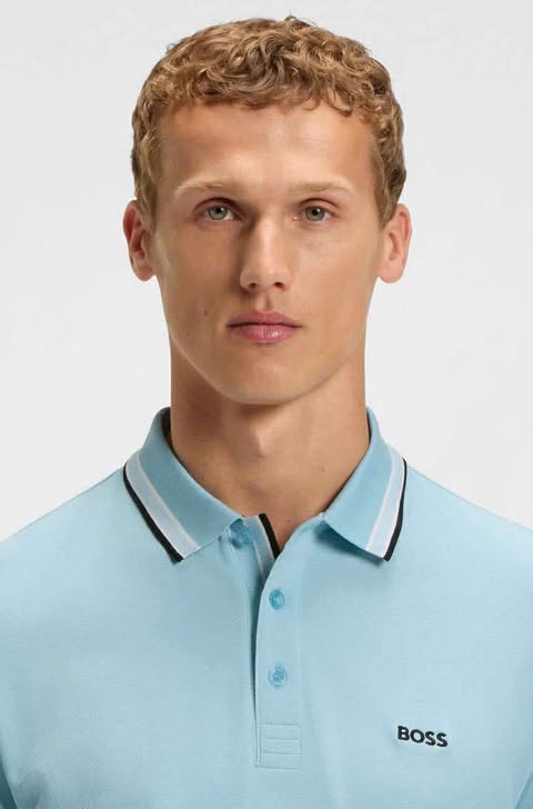 Áo Sweater Chính Hãng - Hugo BOSS Paddy Polo Shirt Long Sleeve ''Blue'' - 8044818-010