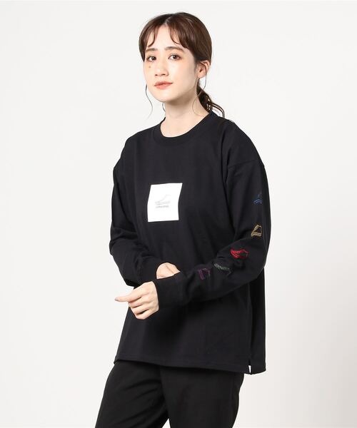 Áo Sweater Chính Hãng - Converse Thêu Logo Trơn Ringer Đen - 11737509