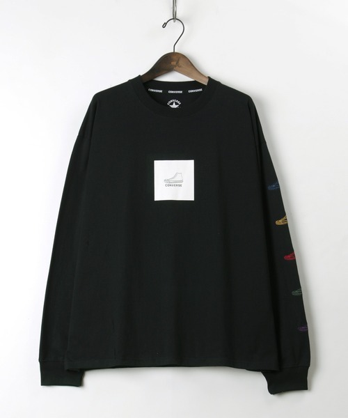 Áo Sweater Chính Hãng - Converse Thêu Logo Trơn Ringer Đen - 11737509