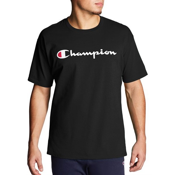 Áo Tshirts Chính Hãng - Áo Thun Champion Big Logo Màu Đen - C03
