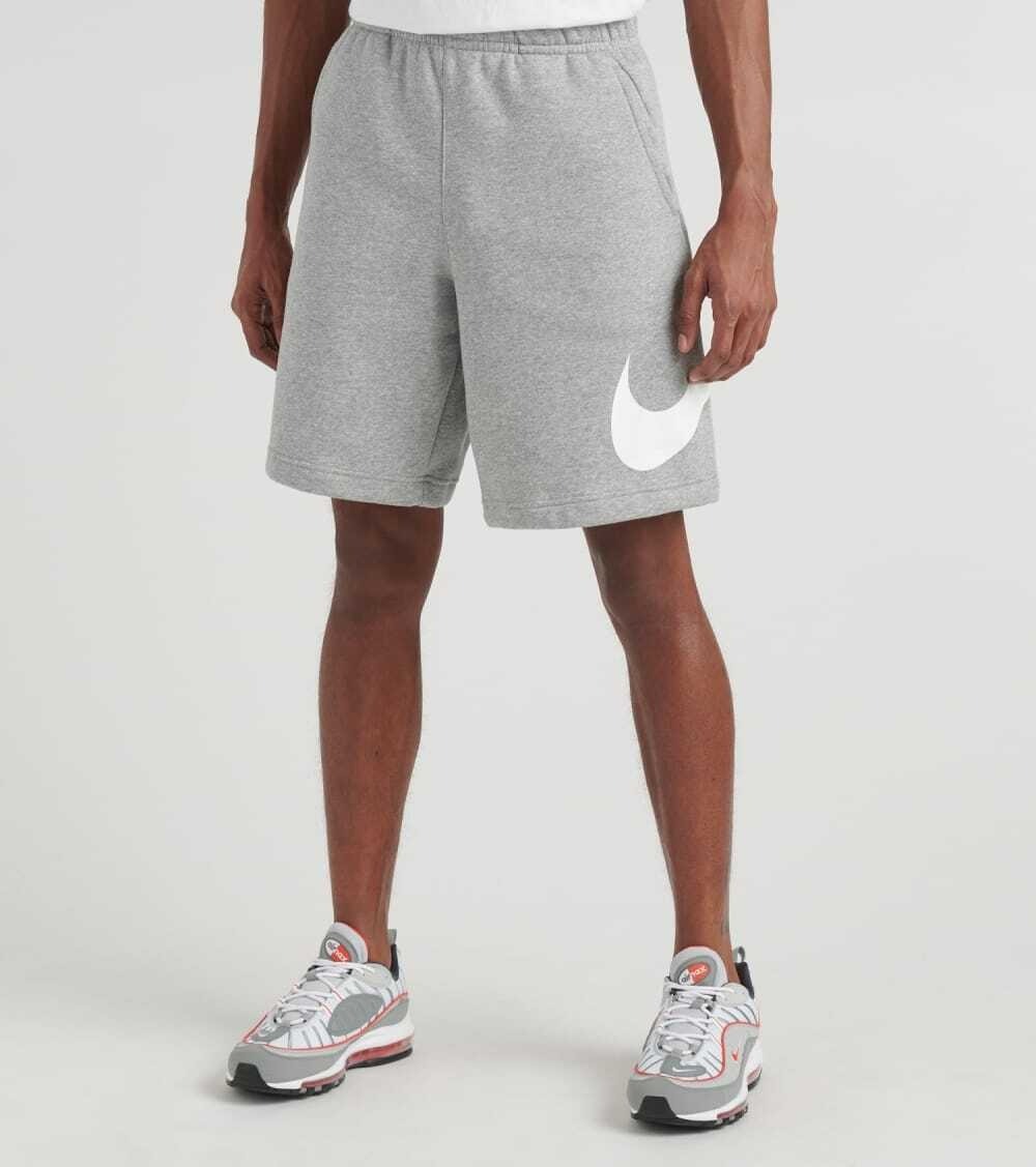 Quần Short Chính Hãng - Nike Big Logo Sportswear Fleece Graphic 'Grey' - BV2721-063