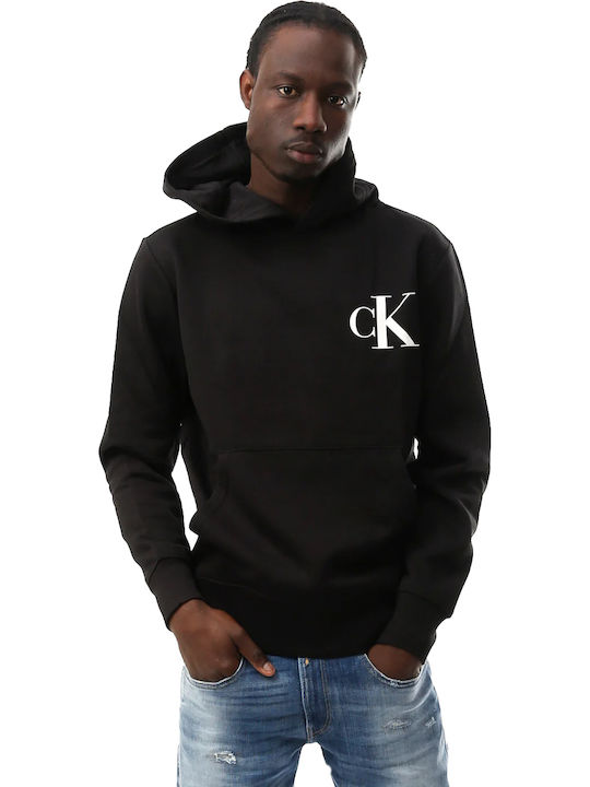 ÁO HOODIE CHÍNH HÃNG - Calvin Klein Sweatshirt with Hood Black - J30J324699-BEH
