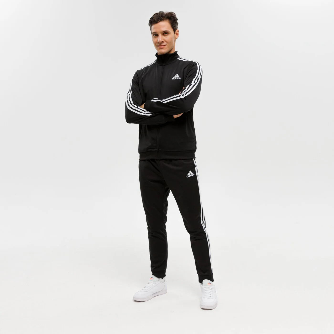 Bộ Thể Thao Chính Hãng - Adidas  Striped Tracksuit 'Black' -  GK9651