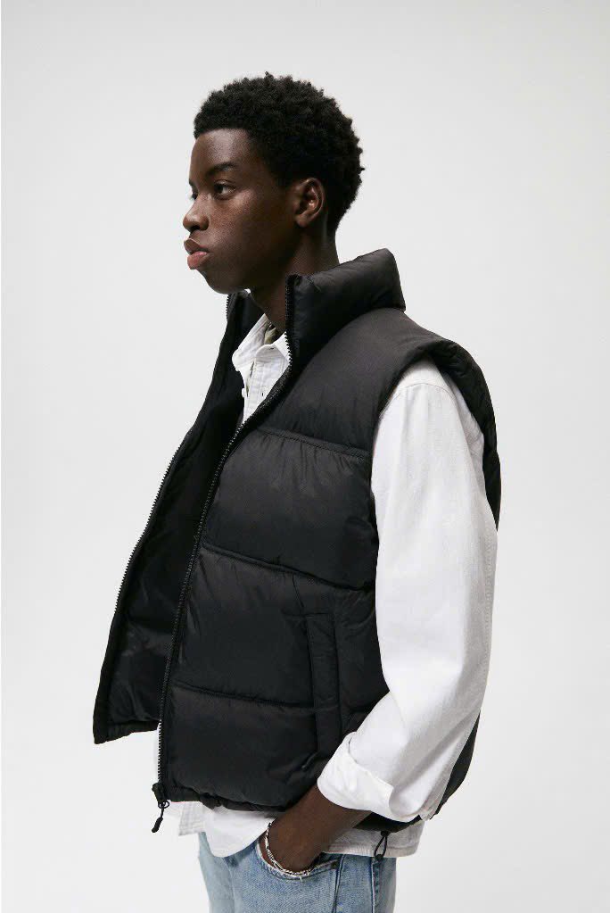 Áo Khoác Chính Hãng - Zara Puffer Vest/Gile 'Black' - 15559