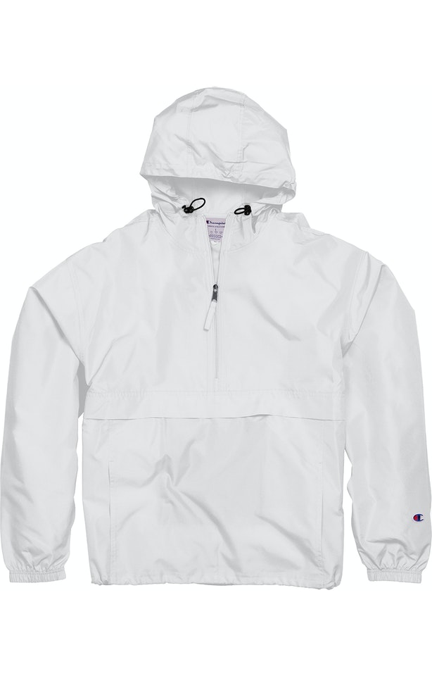 ÁO HOODIE - Champion Packable Anorak 1/4 Zip Hoodie - CO200-White