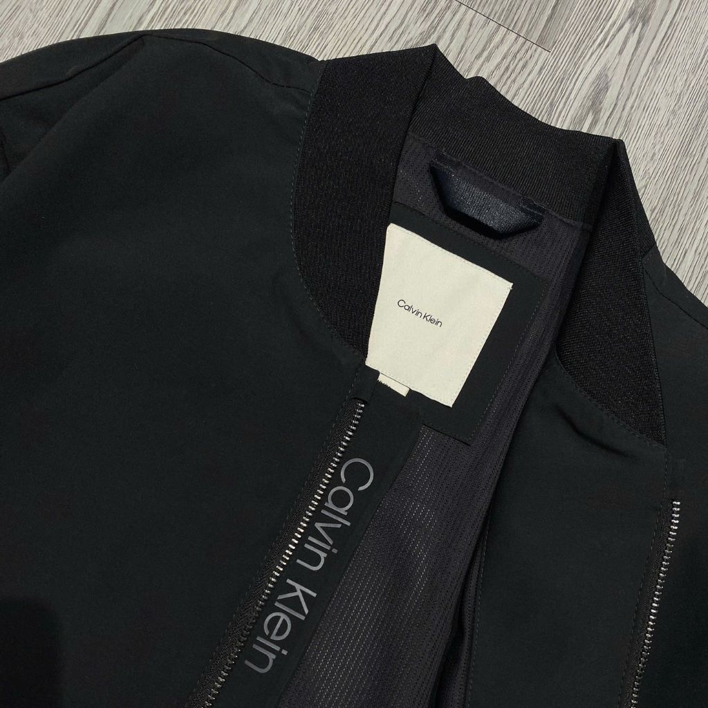 Áo Khoác Chính Hãng - Calvin Klein Men's Lightweight Bomber Jacket ‘Black’ - C24037AZ-BLK