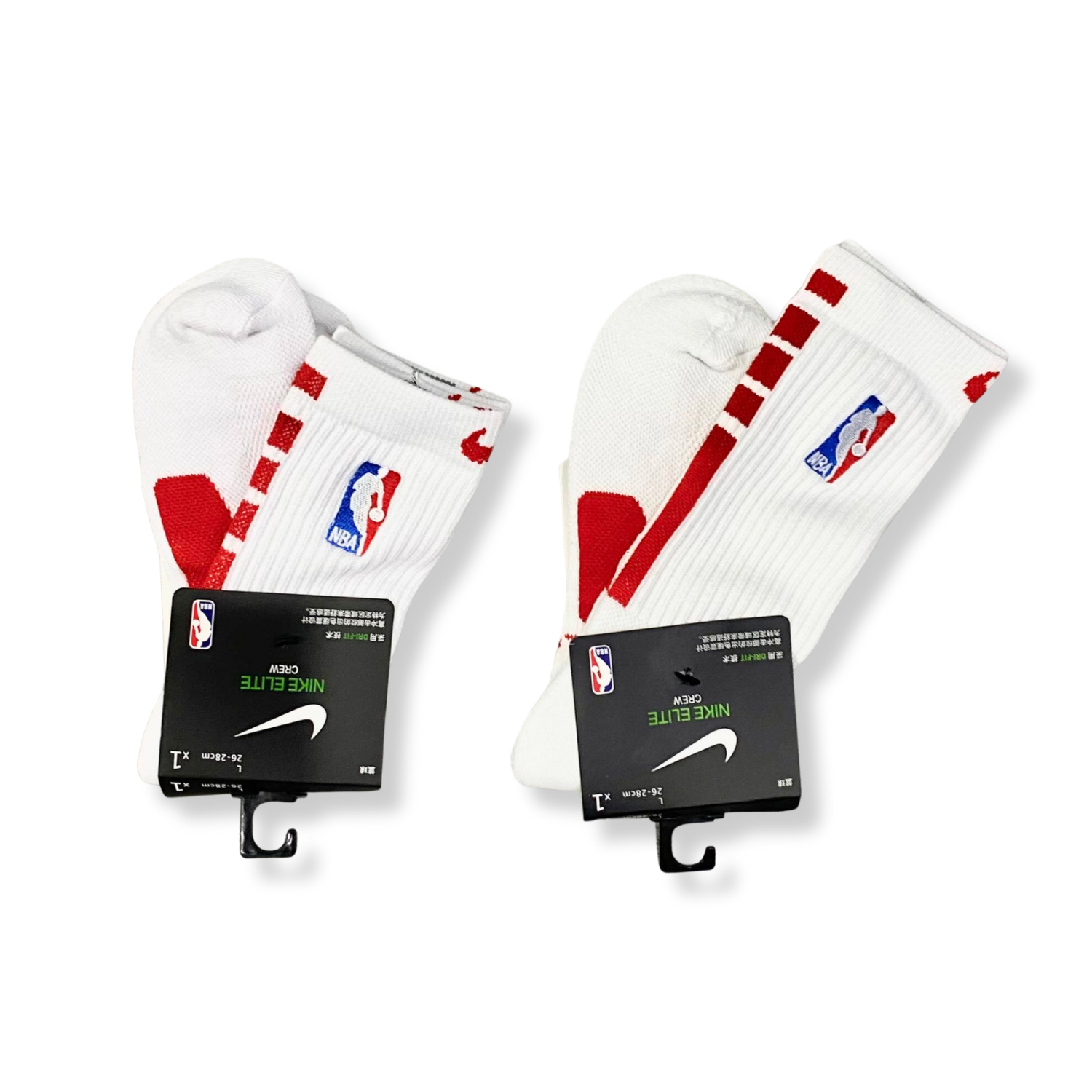 Phụ Kiện Chính Hãng - Tất Bóng Rổ Nike Training NBA  Elite Crew 'Trắng/Đỏ' (1 đôi) - SX7588-07