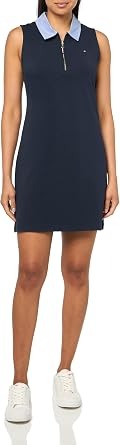 Váy Nữ Chính Hãng - Vintage Tommy Hilfiger Women's Sleeveless Collared Front Zip Tank Dress - A4BA2WN4-syz
