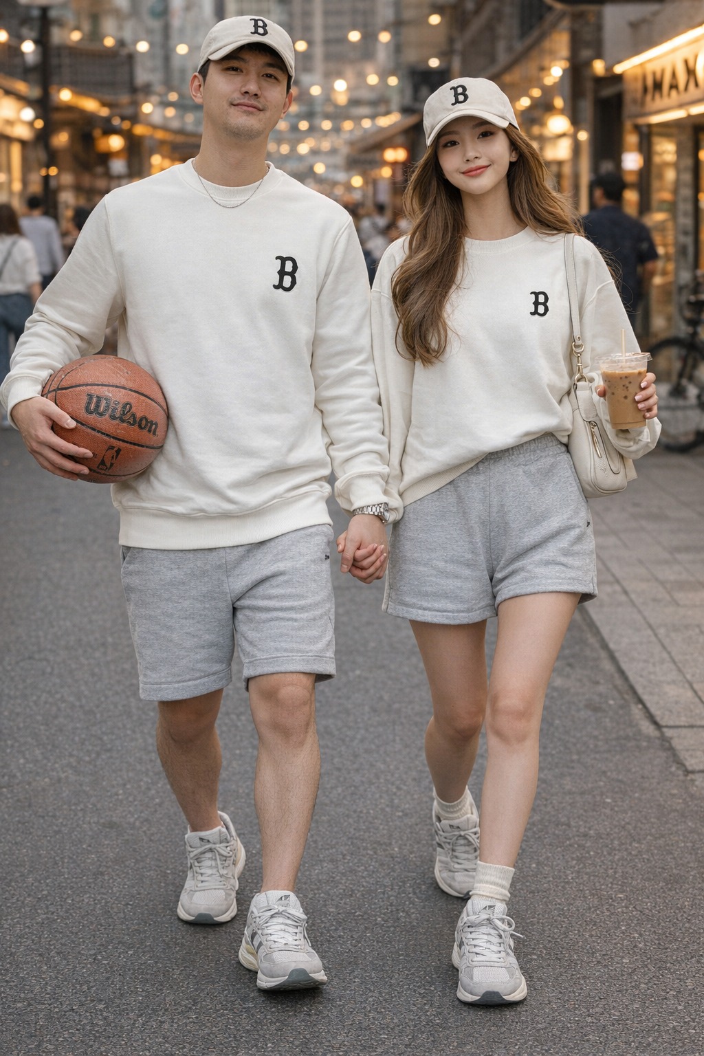 Áo Sweater Chính Hãng - Áo MLB Unisex Bosston 'White' - 3AMTM-100