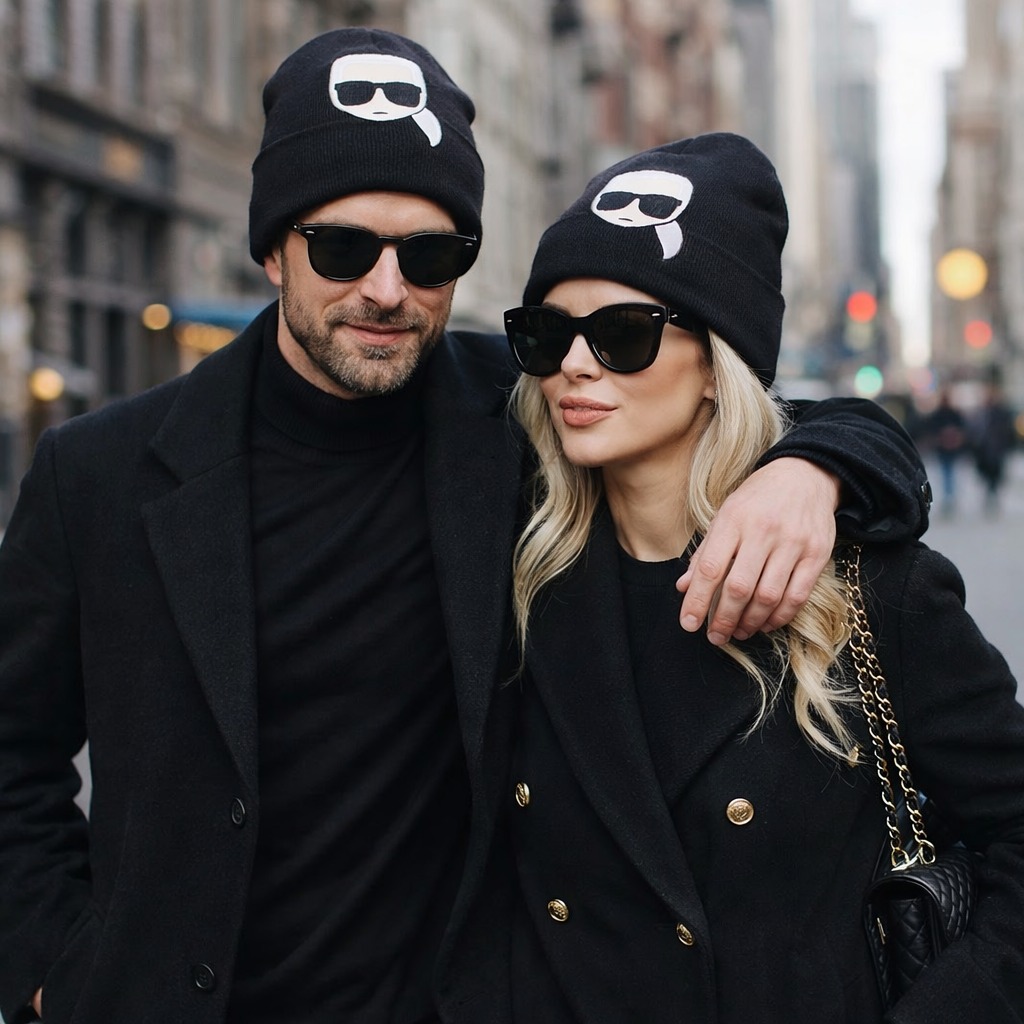 PHỤ KIỆN CHÍNH HÃNG - Mũ Len KARL LAGERFELD BIG LOGO 