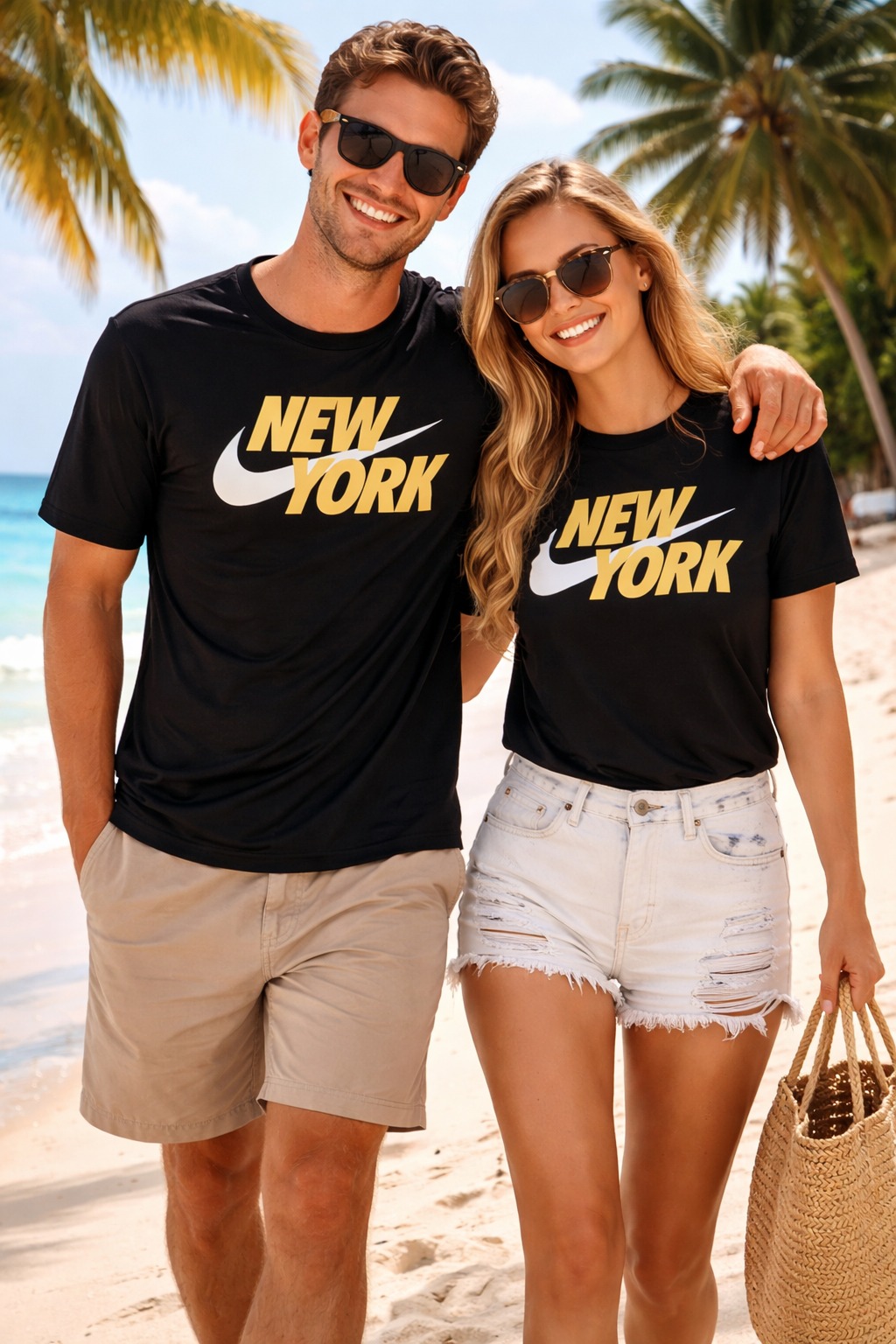Áo Tshirts Chính Hãng - Nike New York Metallic Gold 'Black' - FB1204-010