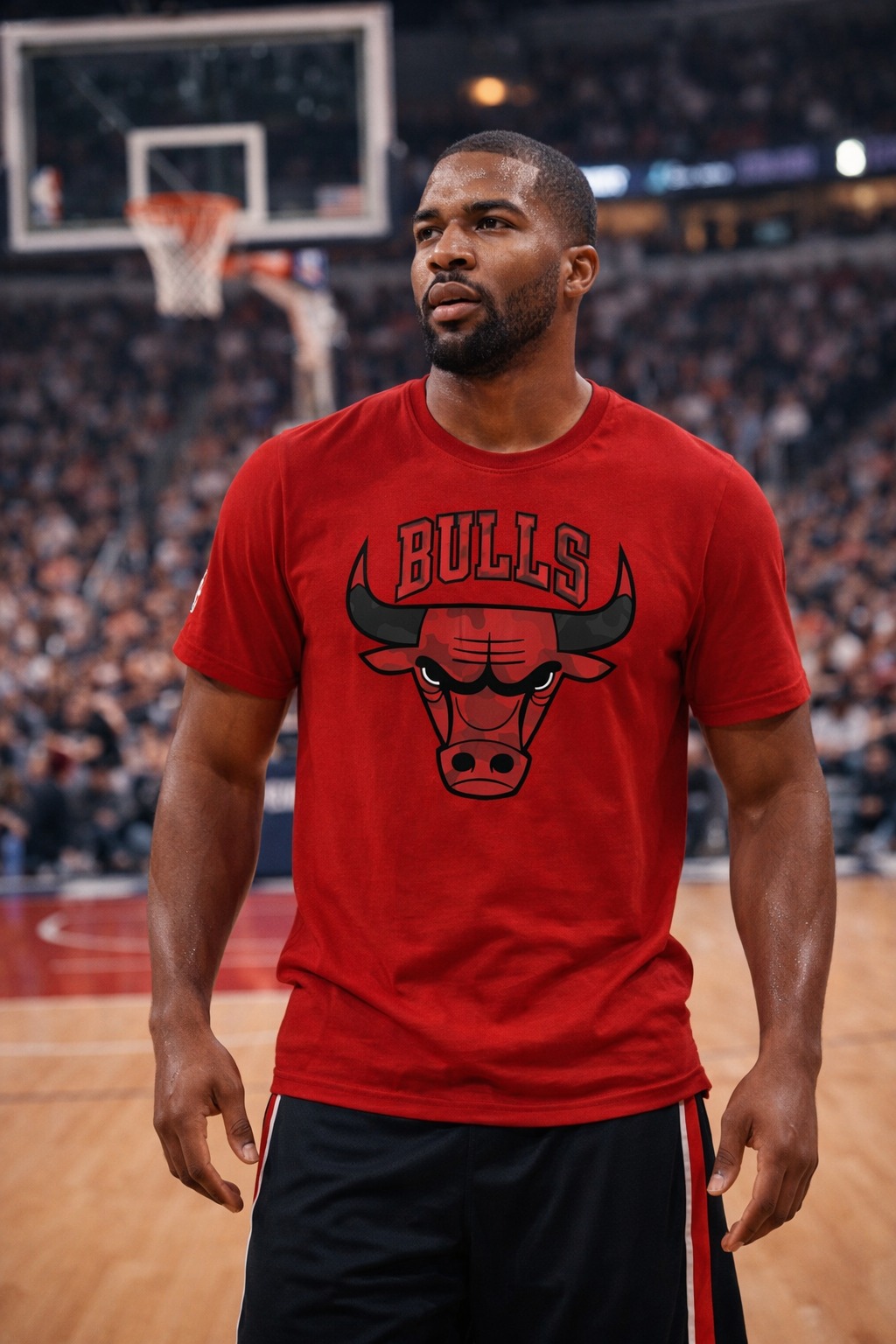 Áo Tshirts Chính Hãng - NBA Logo Red Bull 'Red' - NBA-035