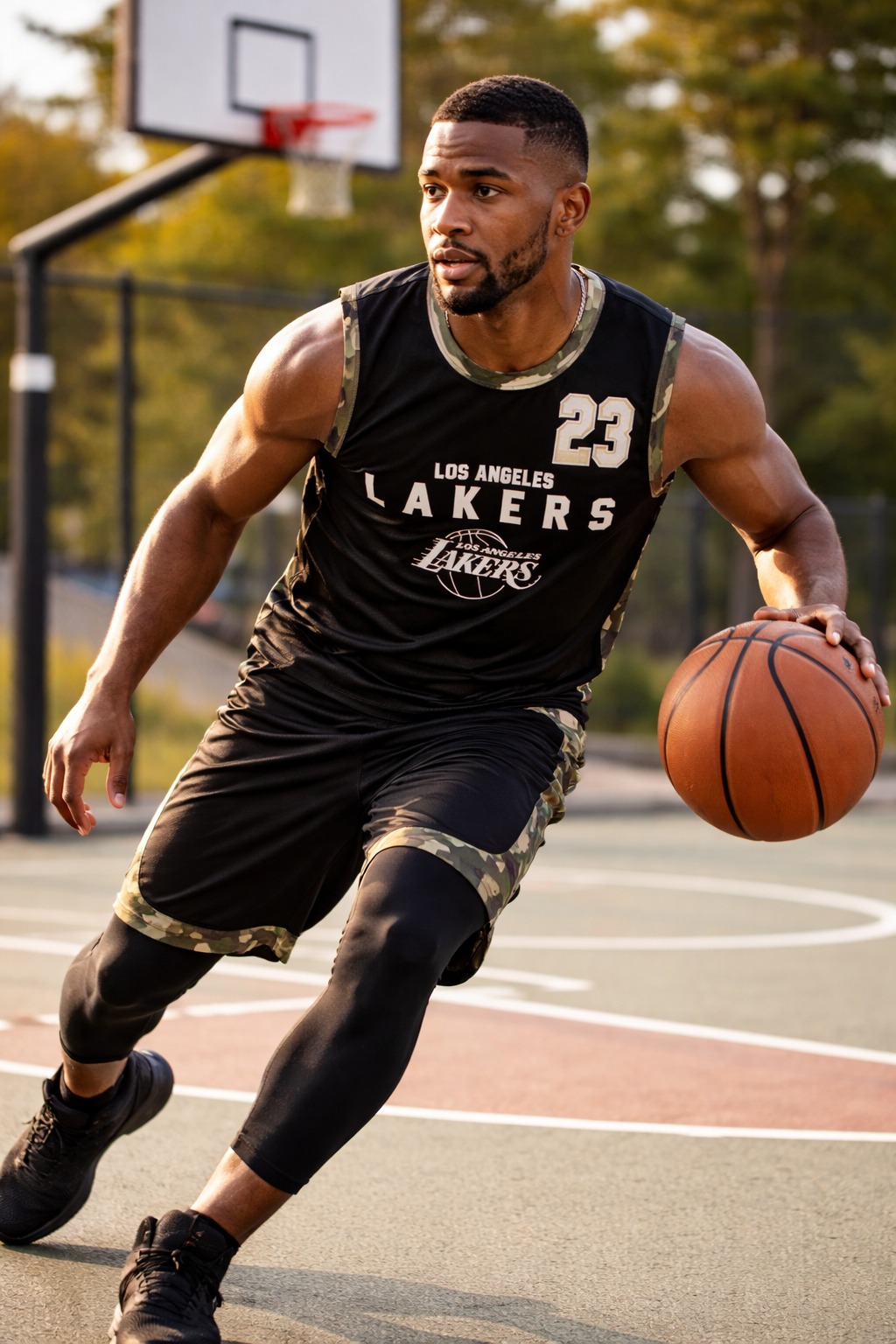 Áo Tshirts Chính Hãng - Áo 3 Lỗ NBA Los Angeles Laker - TNB45-010